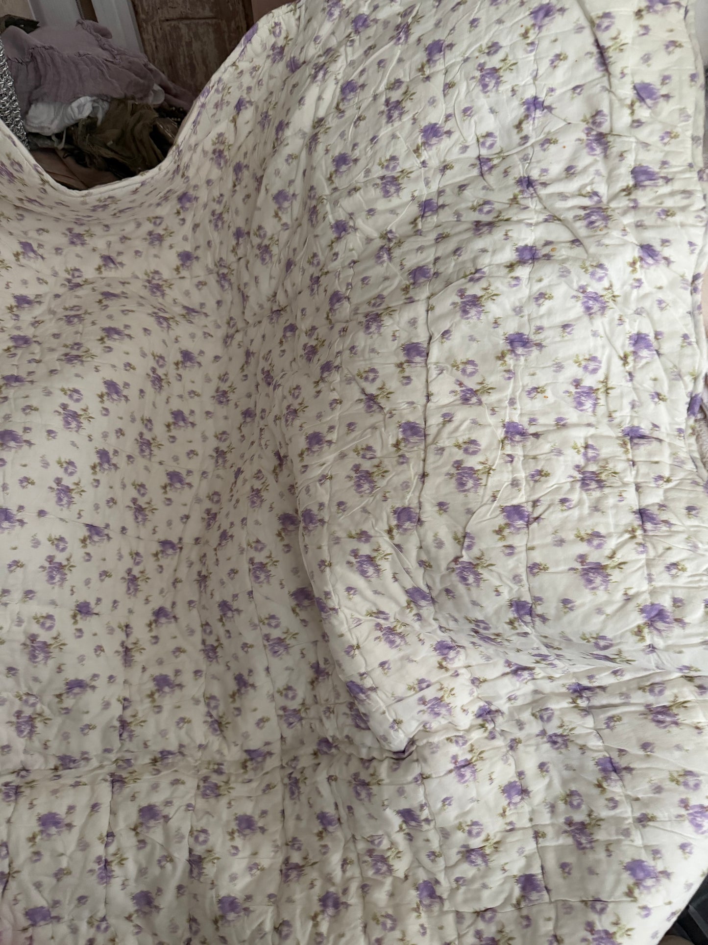 Reserved B RARE LOVESHACKFANCY Retired Quilted Ikat Rose Blanket Comforter