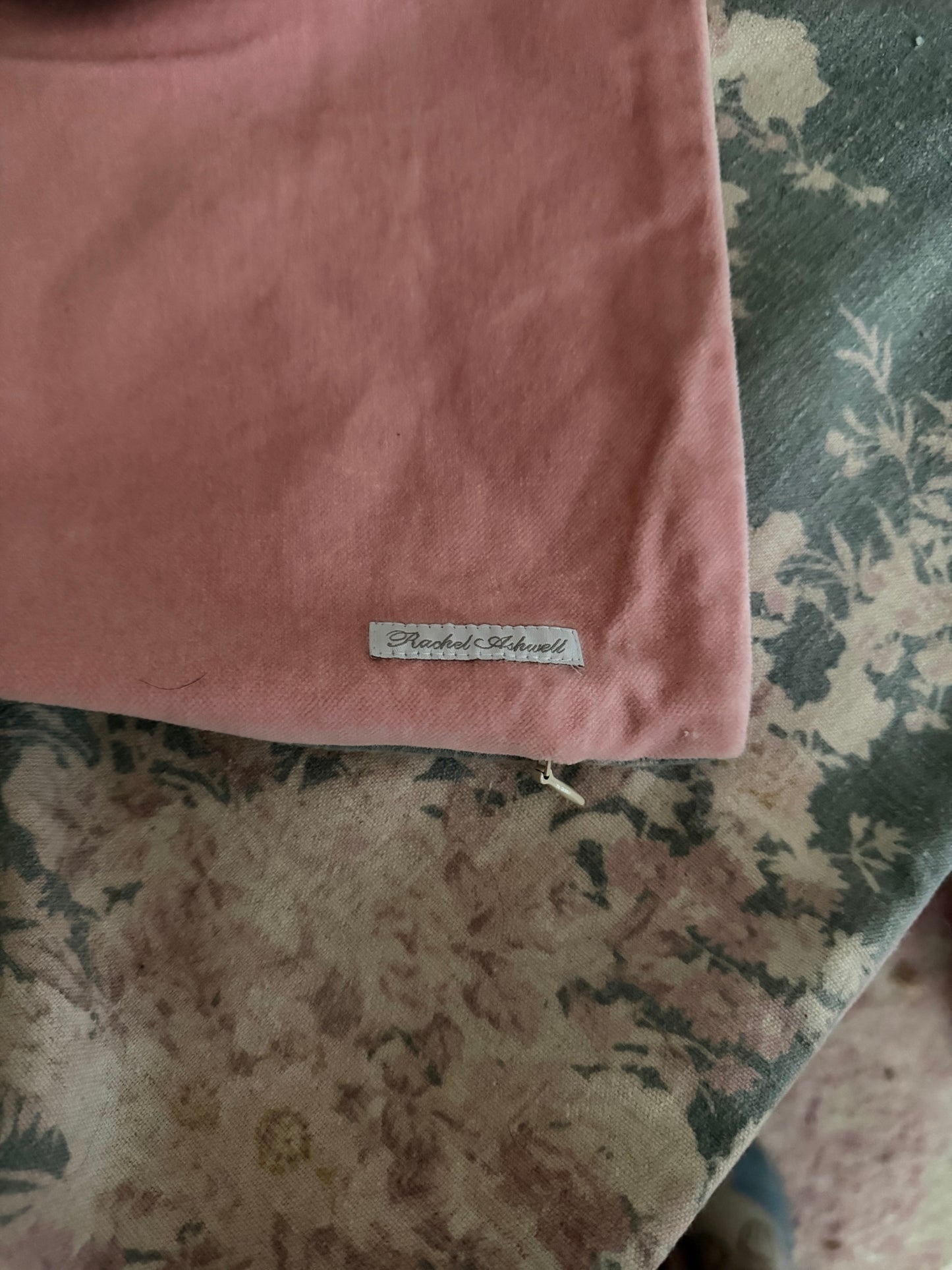 RASSC Rachel Ashwell Velvet Pink Faded Beauty Pillow Sham