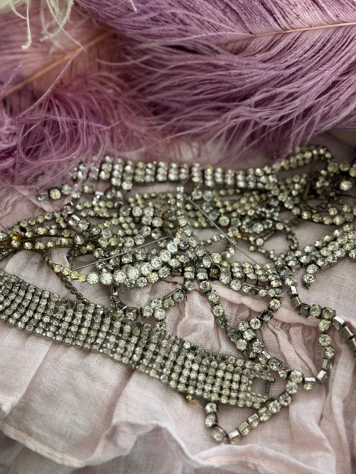 Antique Costume Rhinestone Lot
