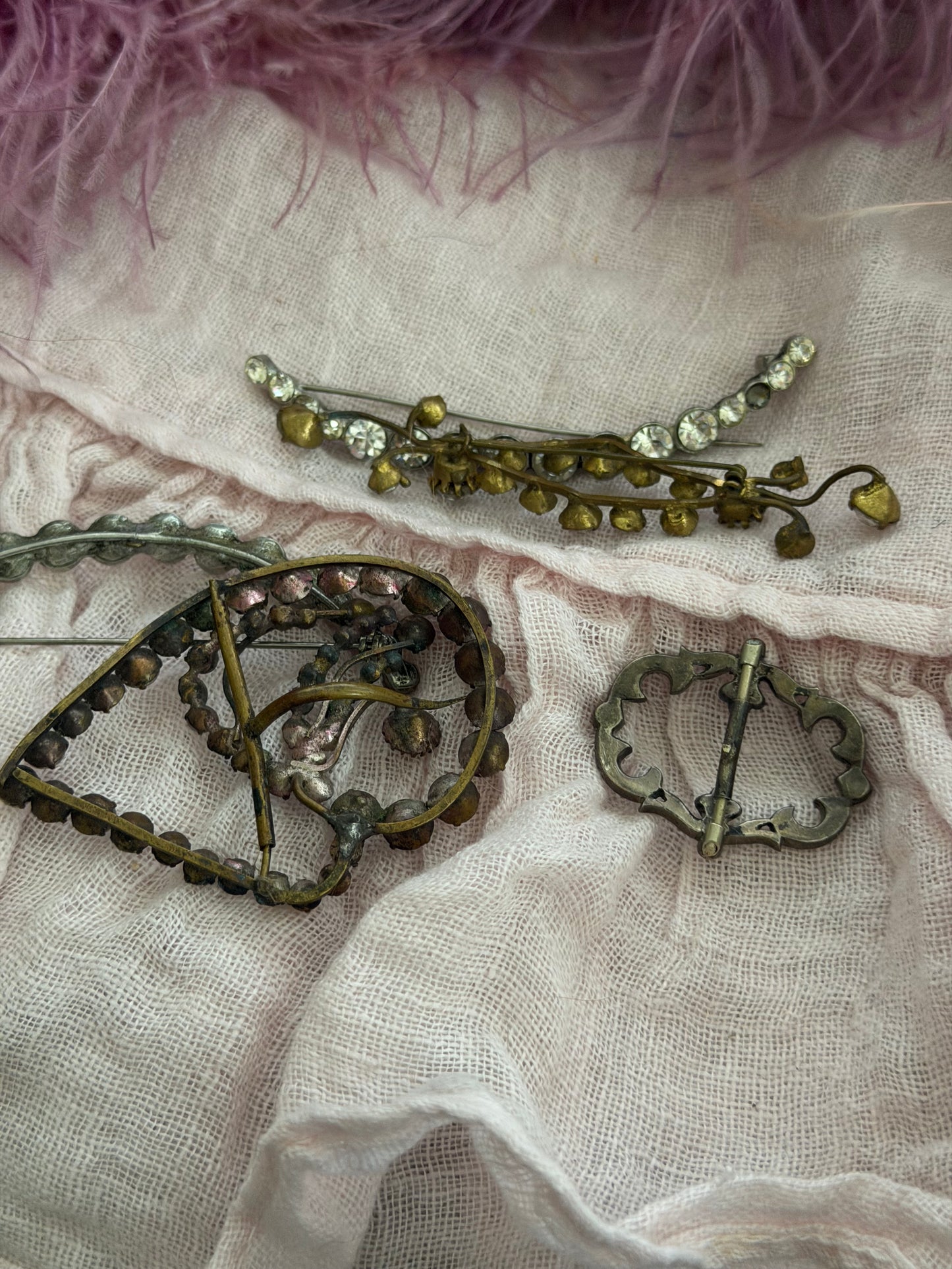 Antique Costume Rhinestone Lot