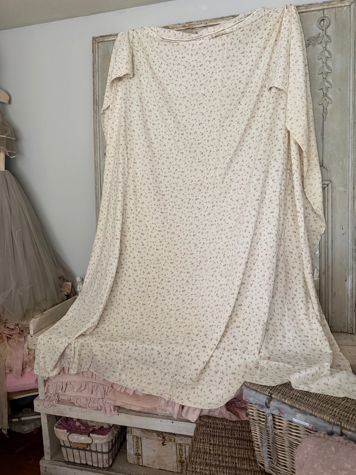 True Vintage Pink Ditsy Rose Duvet