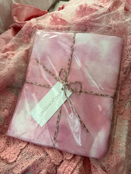 LOVESHACKFANCY Love Shack Fancy Pink Linen Napkins Set of 4