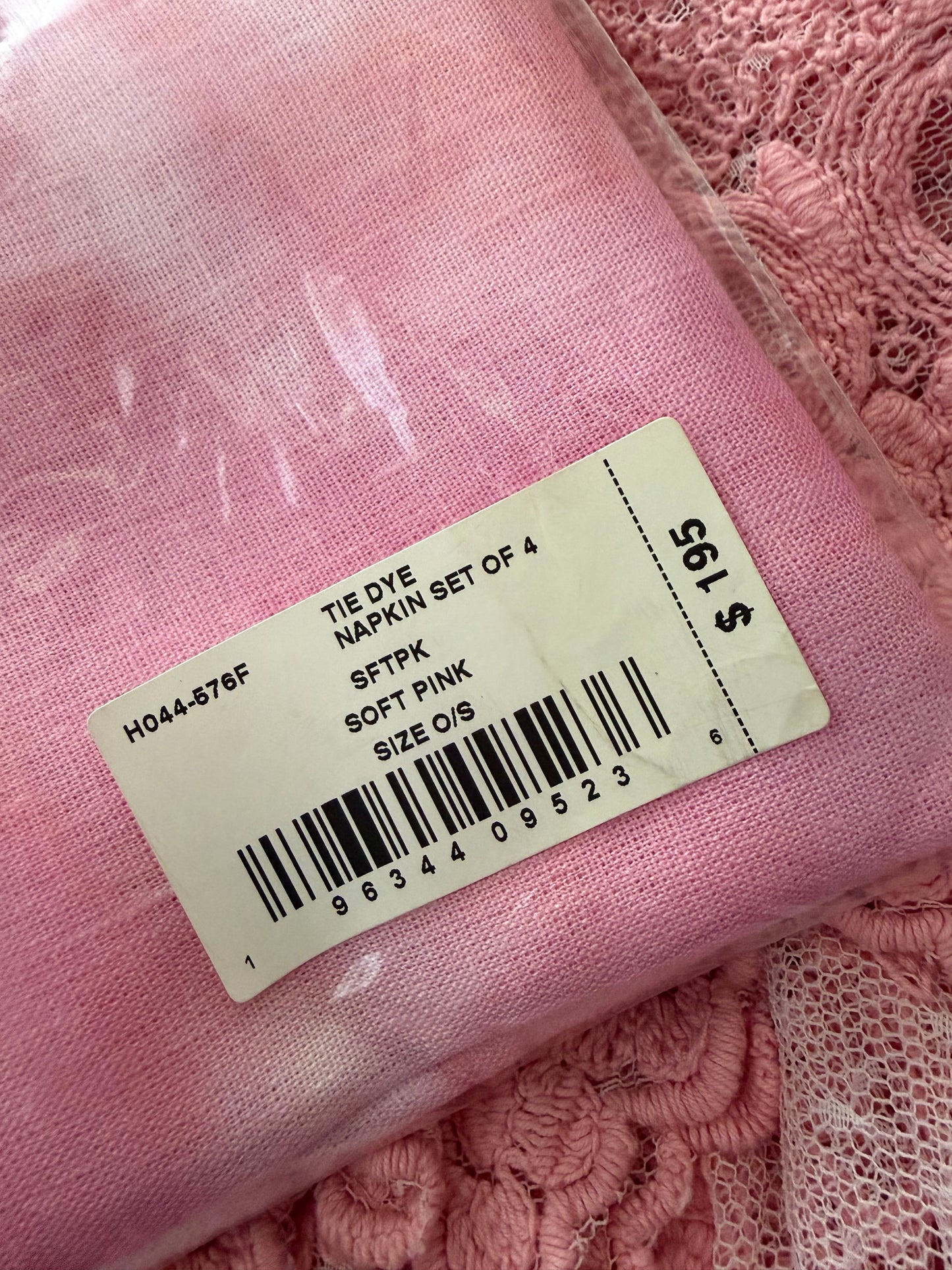 LOVESHACKFANCY Love Shack Fancy Pink Linen Napkins Set of 4