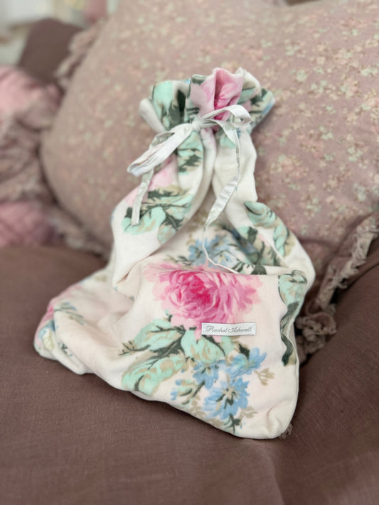 RASSC Rachel Ashwell Royal Bouquet Velvet Bag