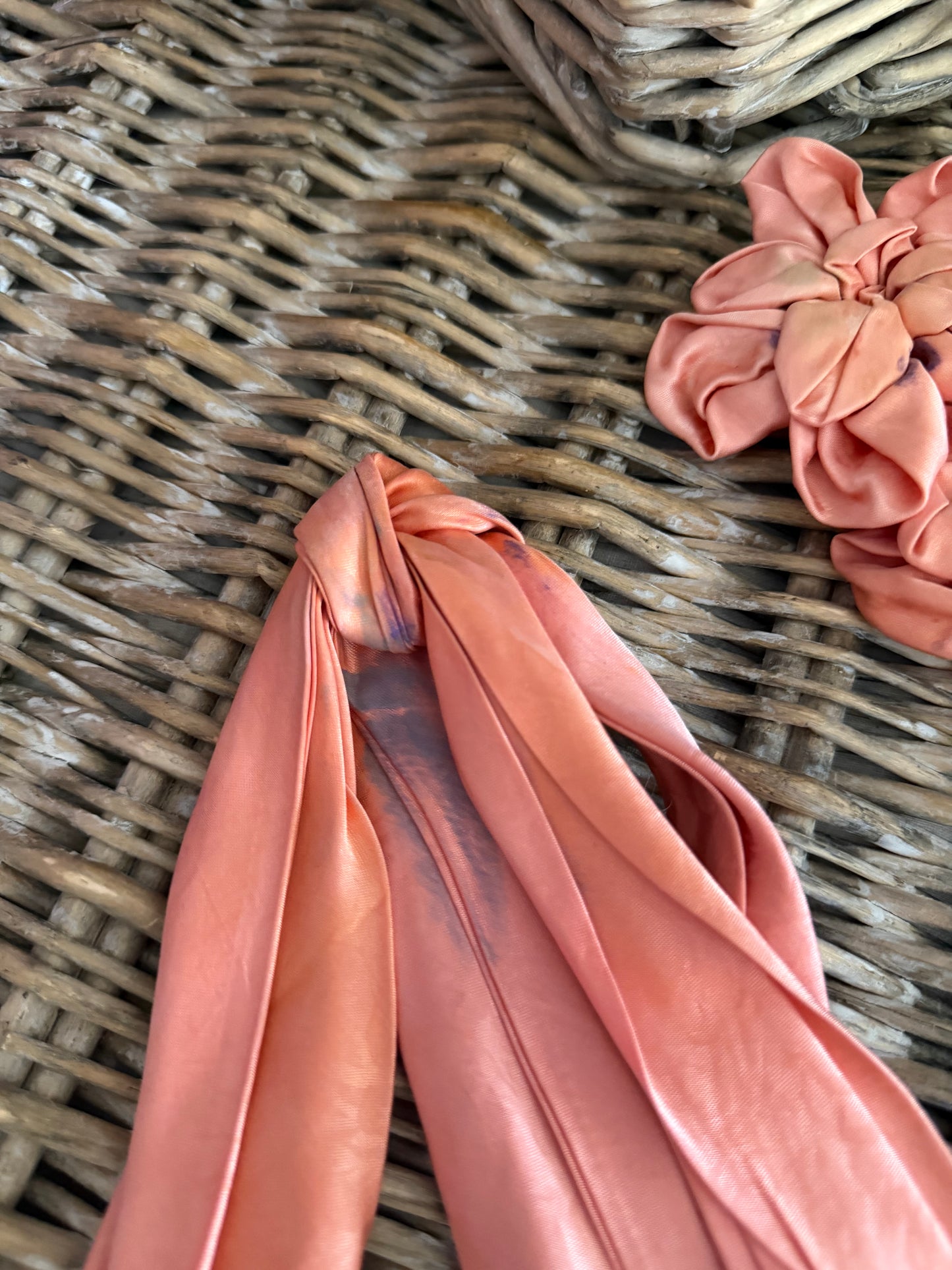 Antique Pink Satin Ribbonwork Rosettes