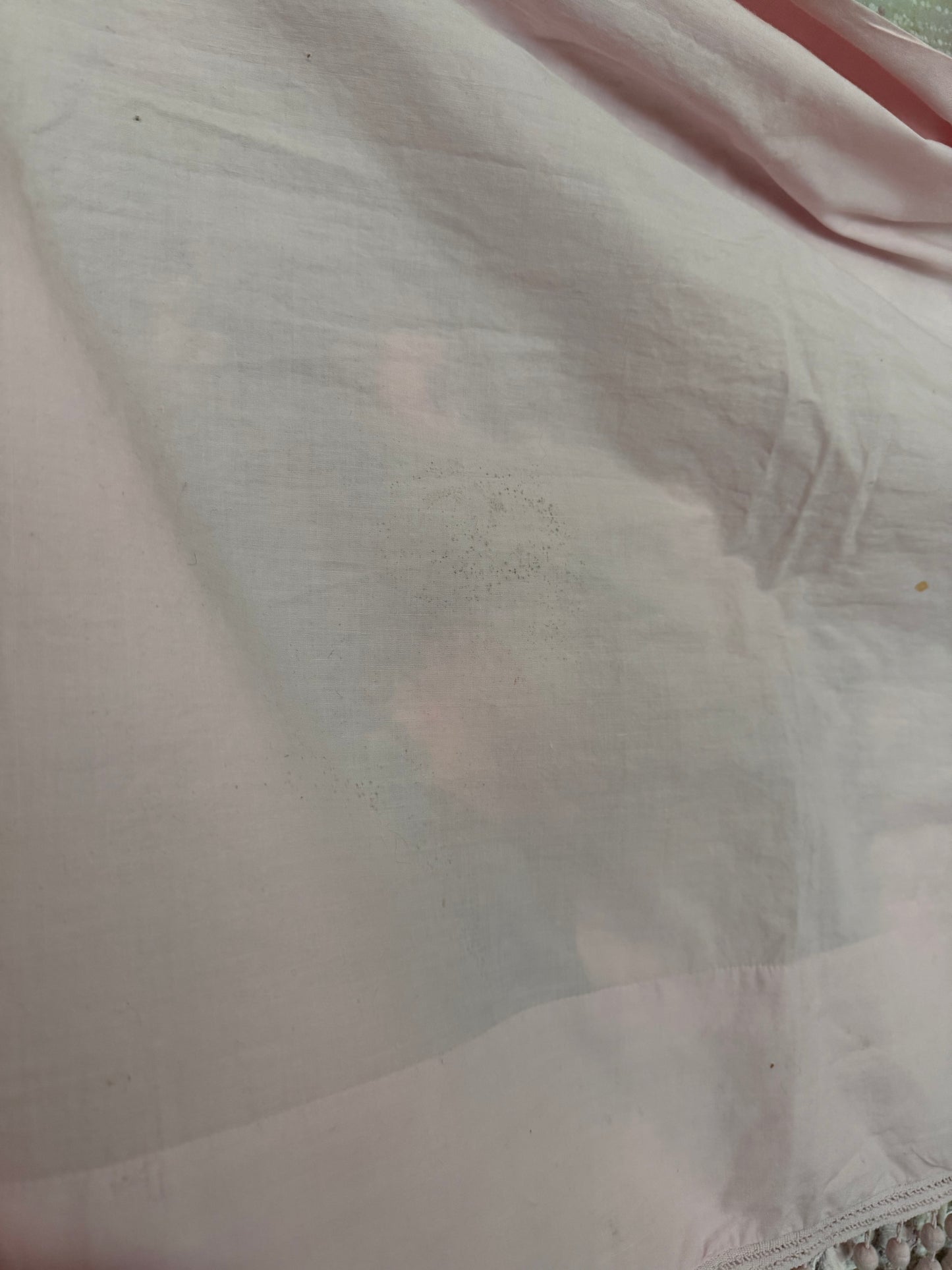 Antique Pink Bobble Pelmet Curtain