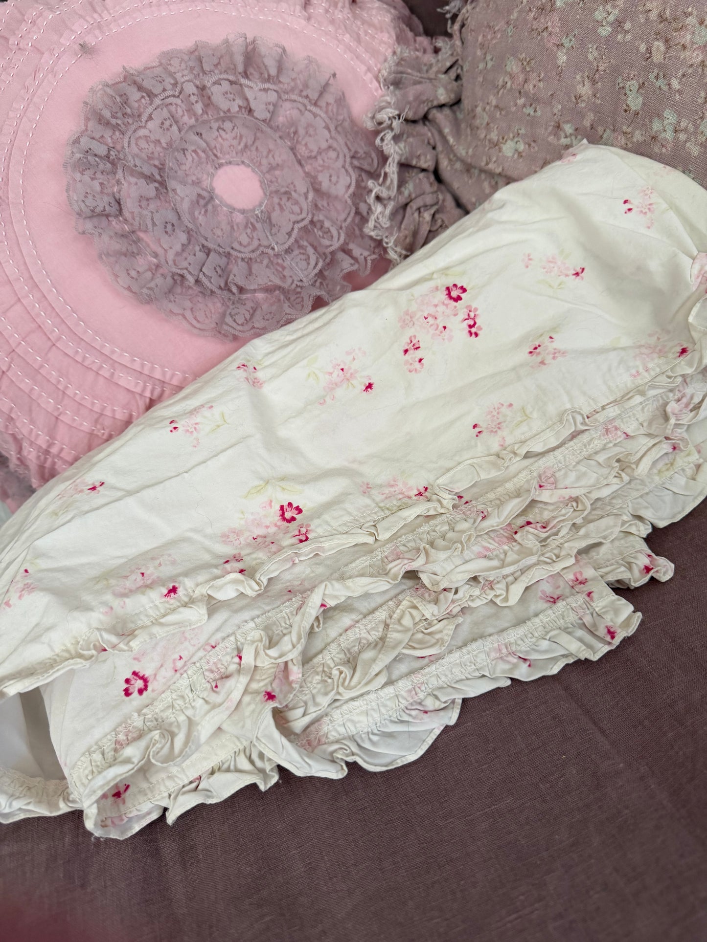 RASSC Rachel Ashwell Ditsy Floral Pink Cal King Sheet