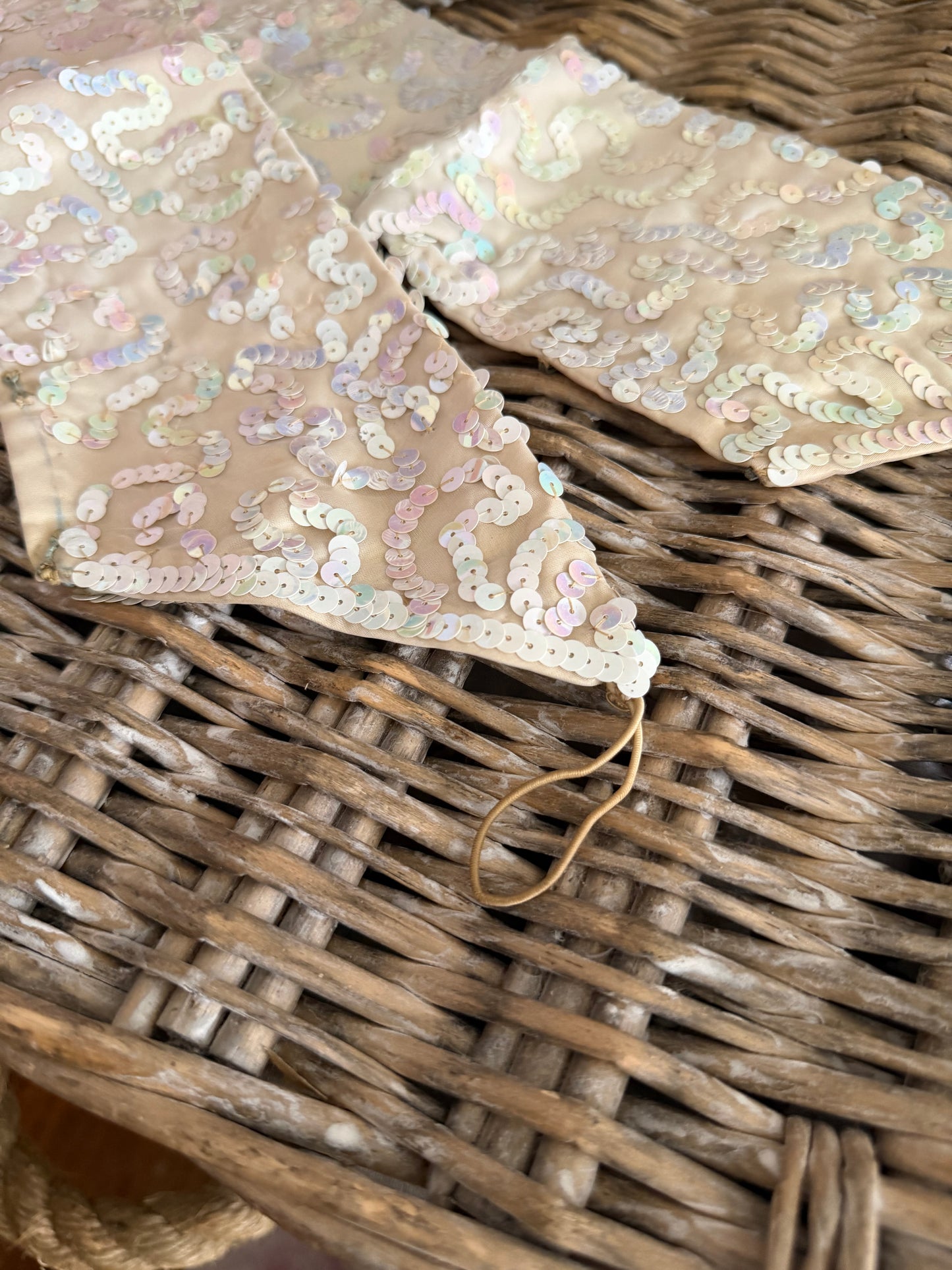 Vintage Showgirl Arm Sleeves AB Sequins