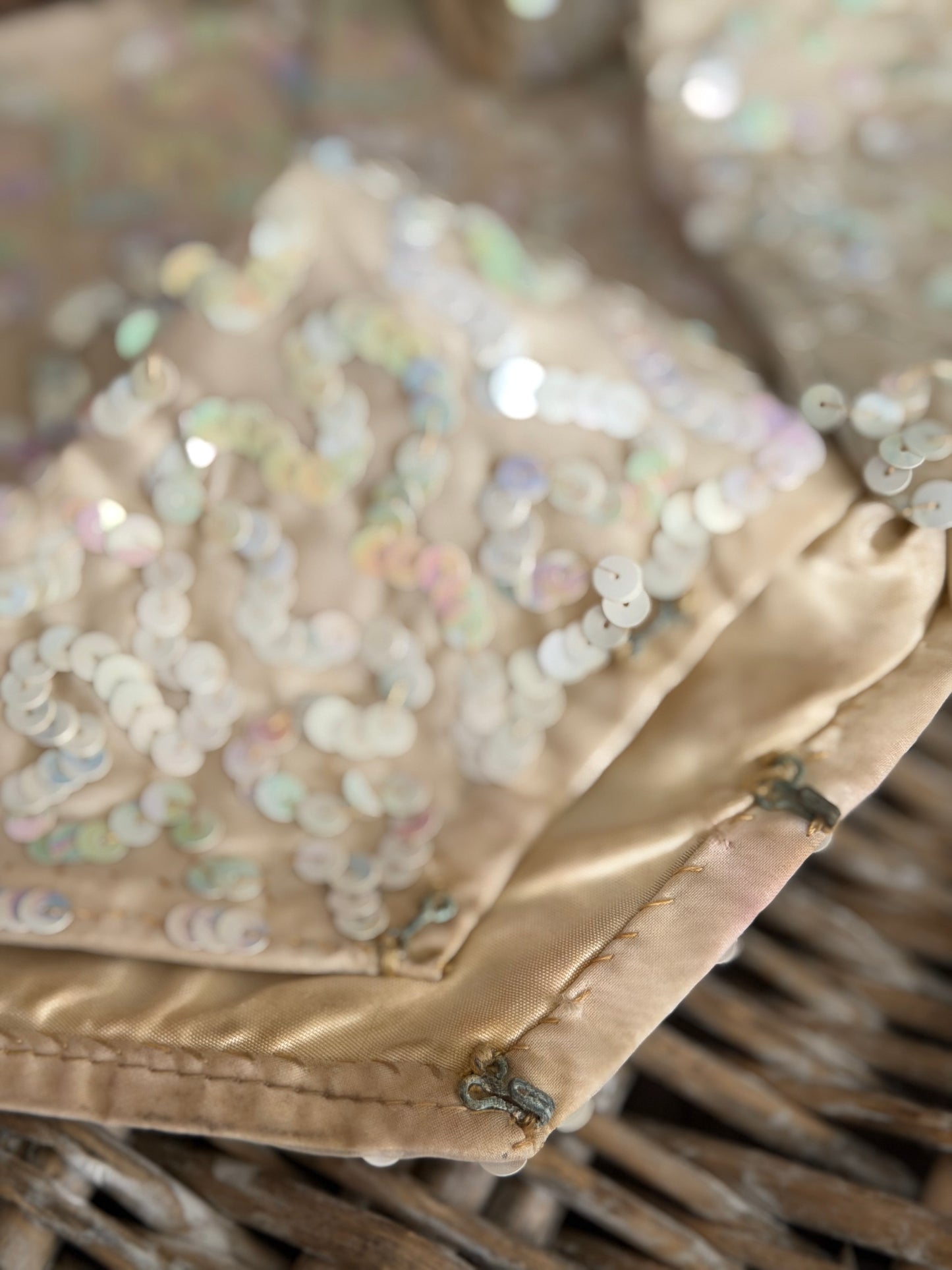 Vintage Showgirl Arm Sleeves AB Sequins