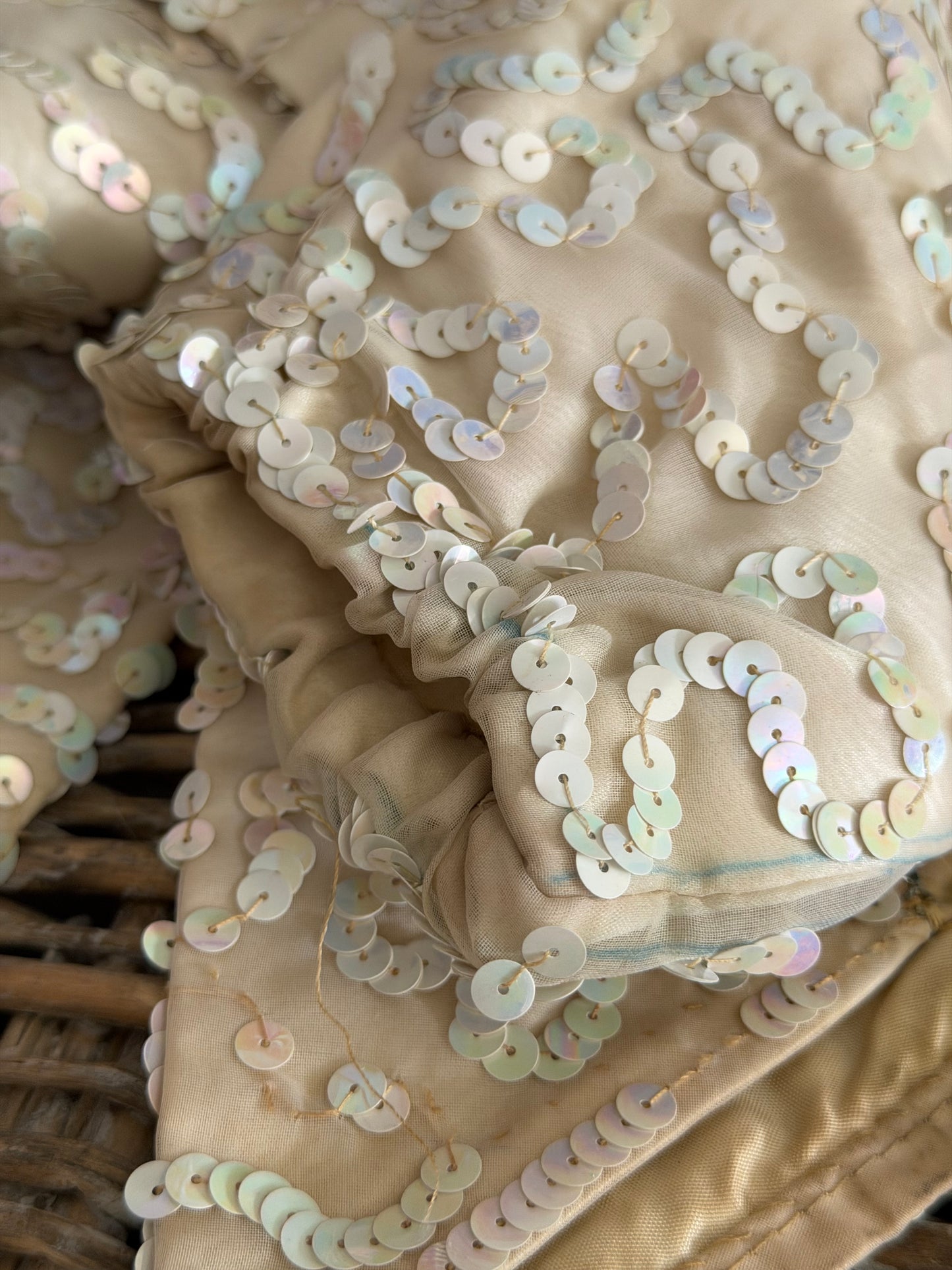 Vintage Showgirl Arm Sleeves AB Sequins