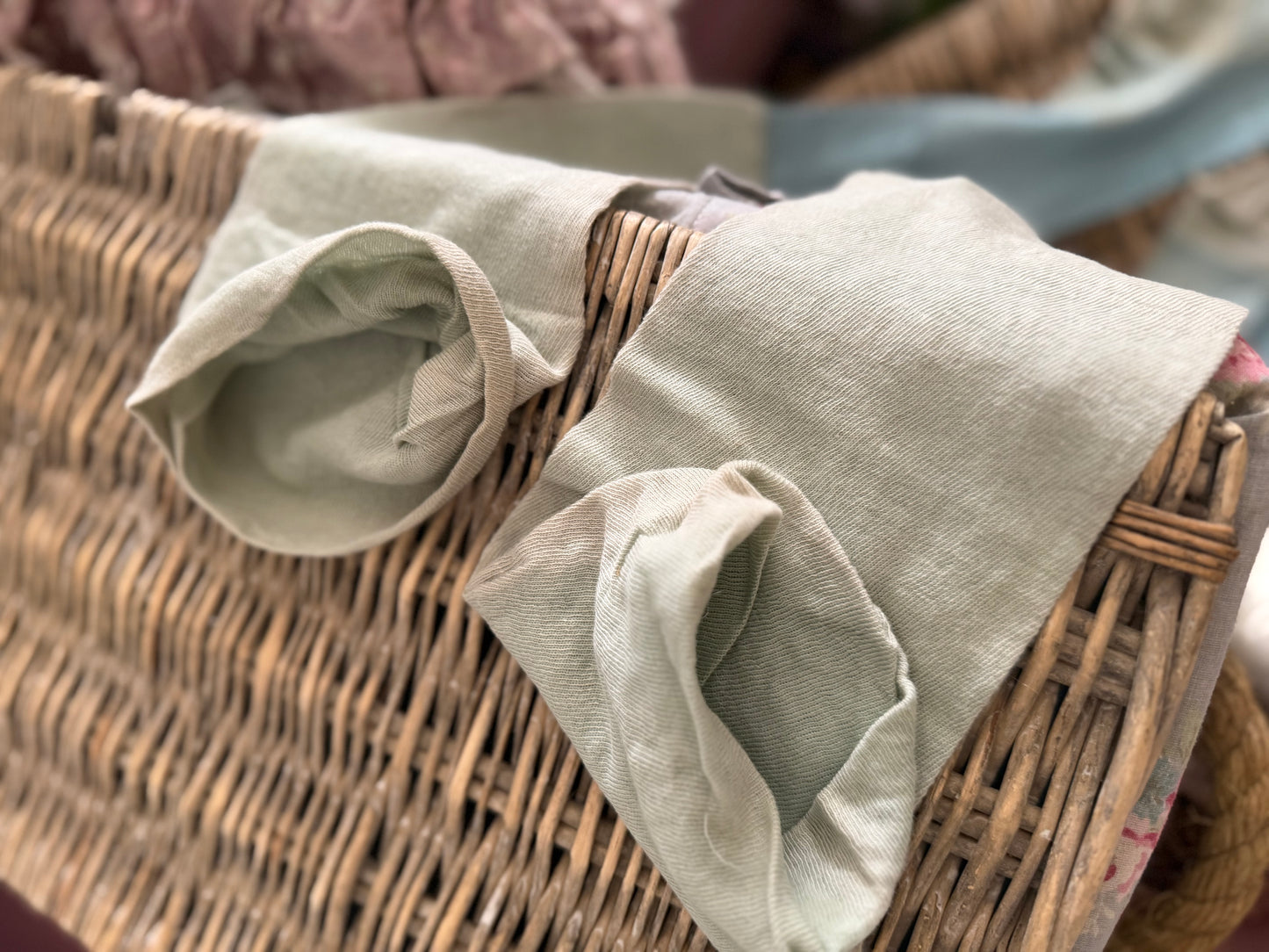 Antique Blue Silk Stockings