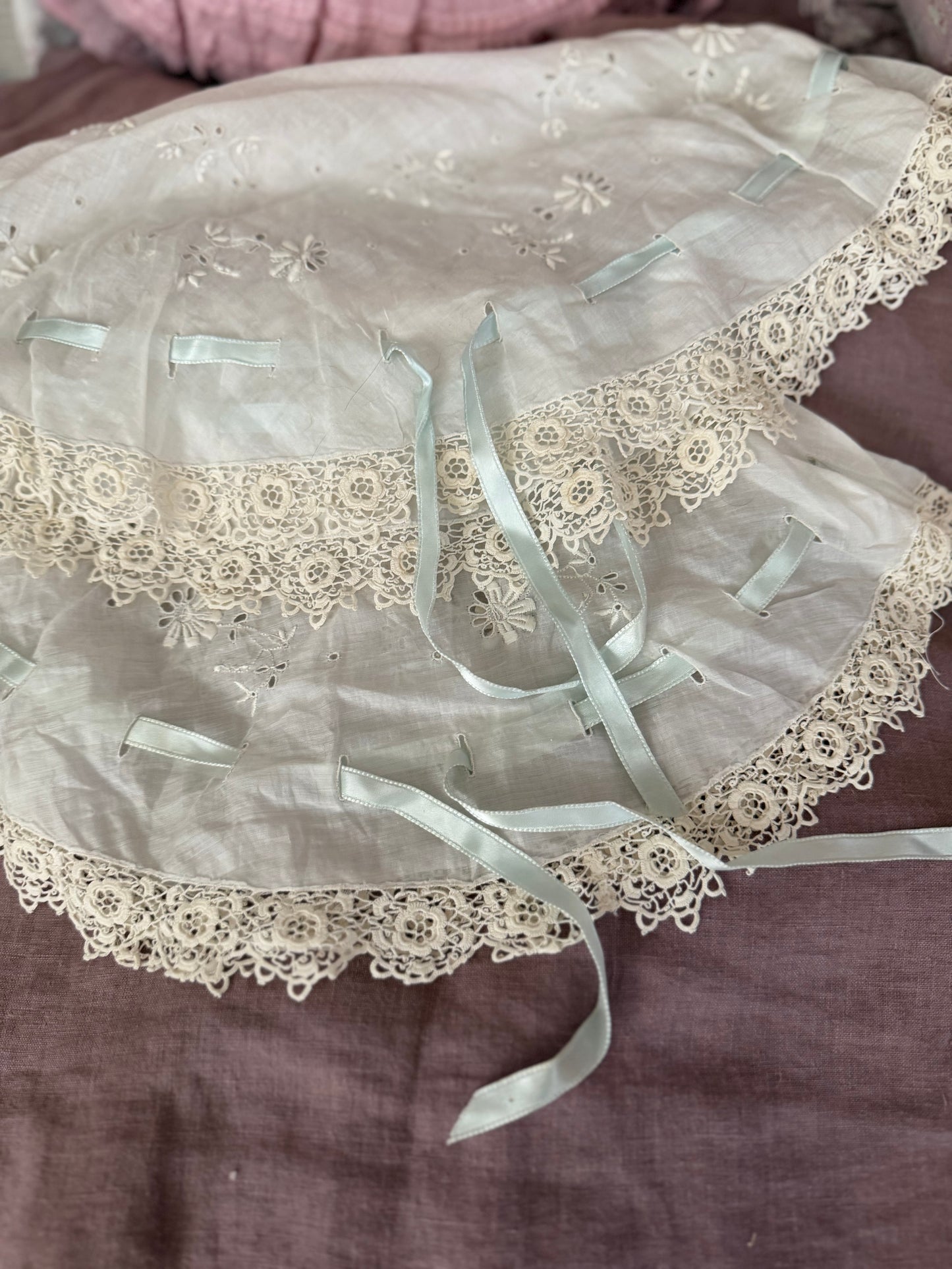 Pair Antique Lace Boudoir Bags