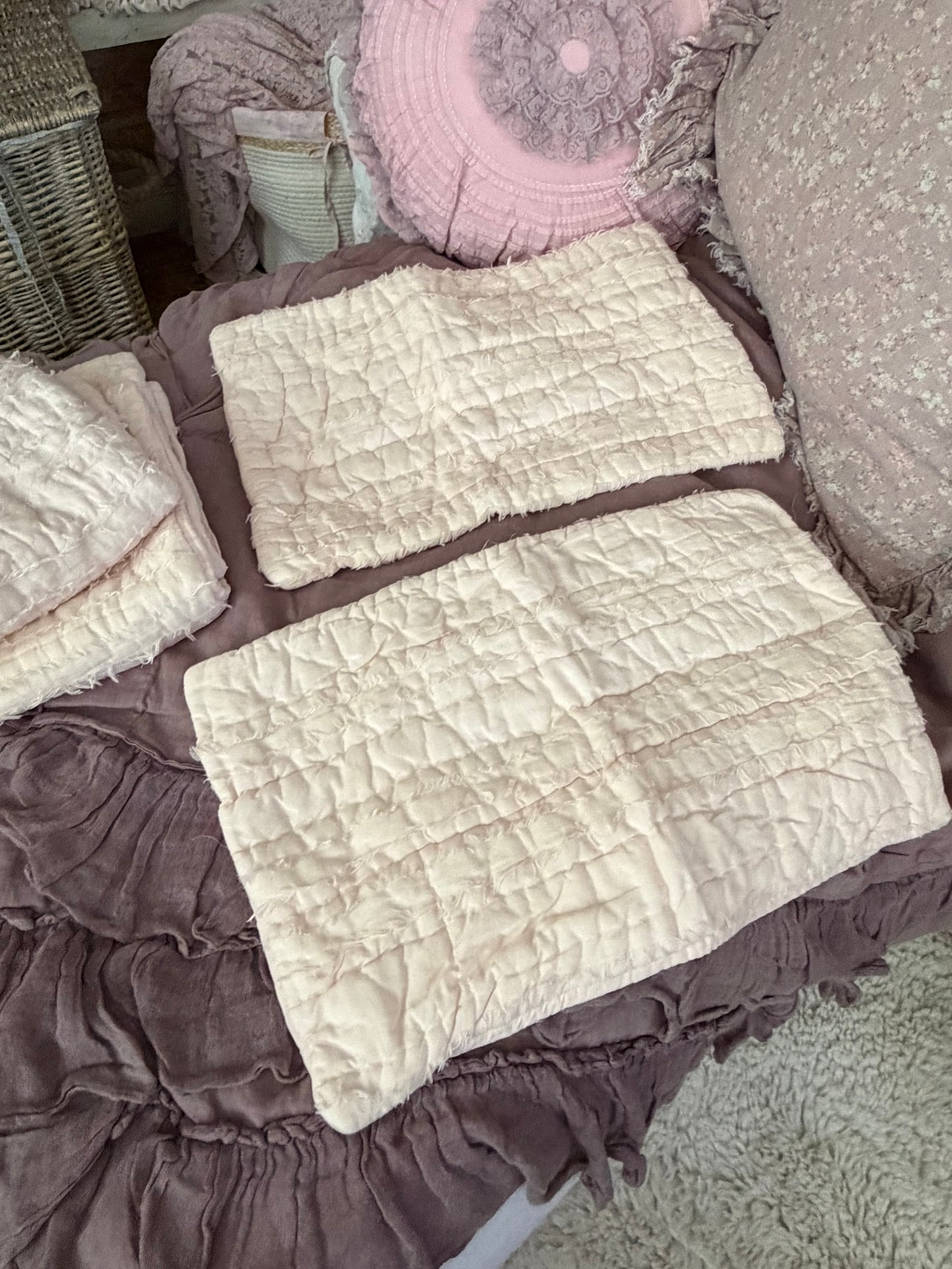 Pink Restoration Hardware Pillow Sham Set