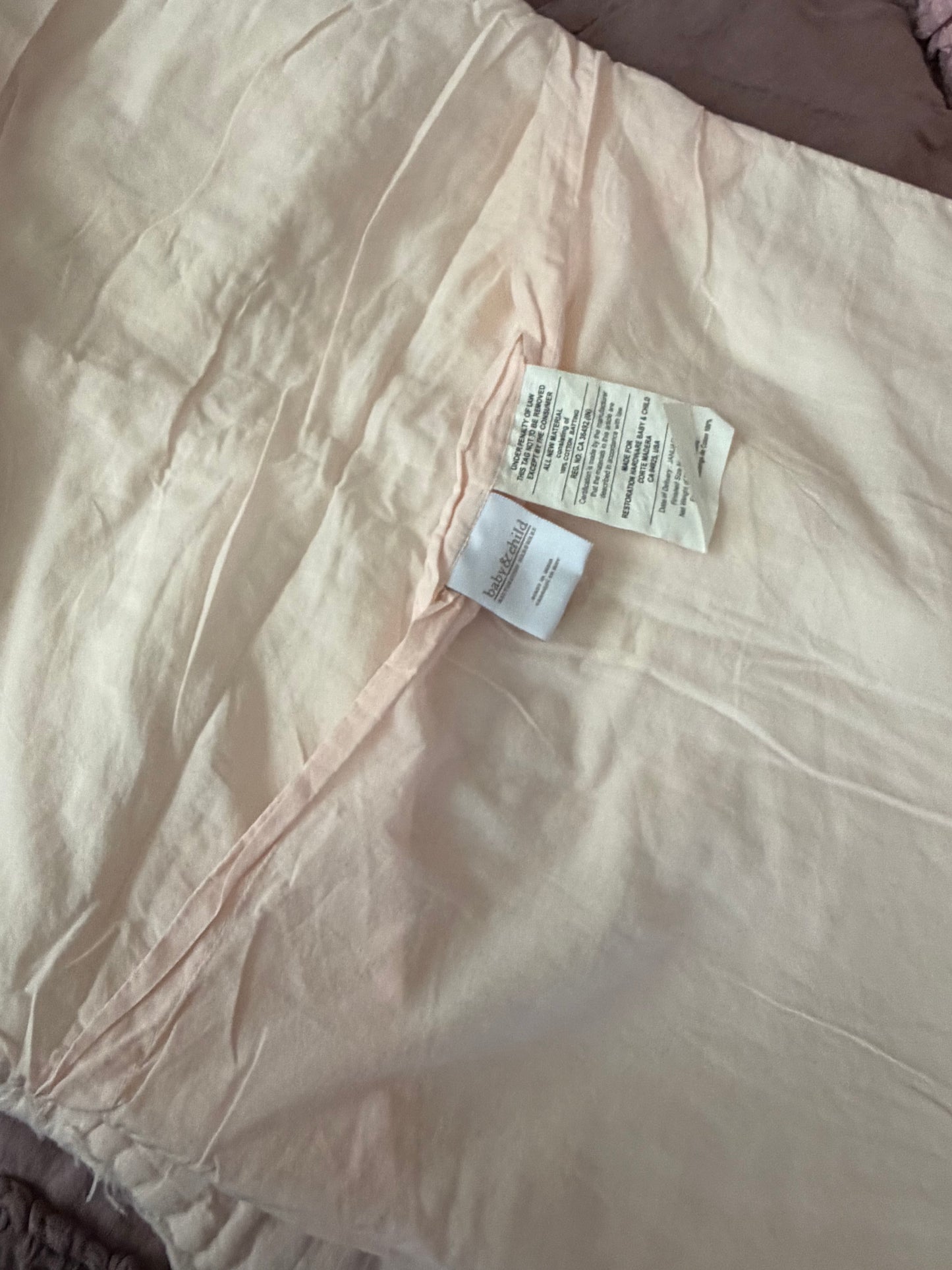 Pink Restoration Hardware Pillow Sham Set