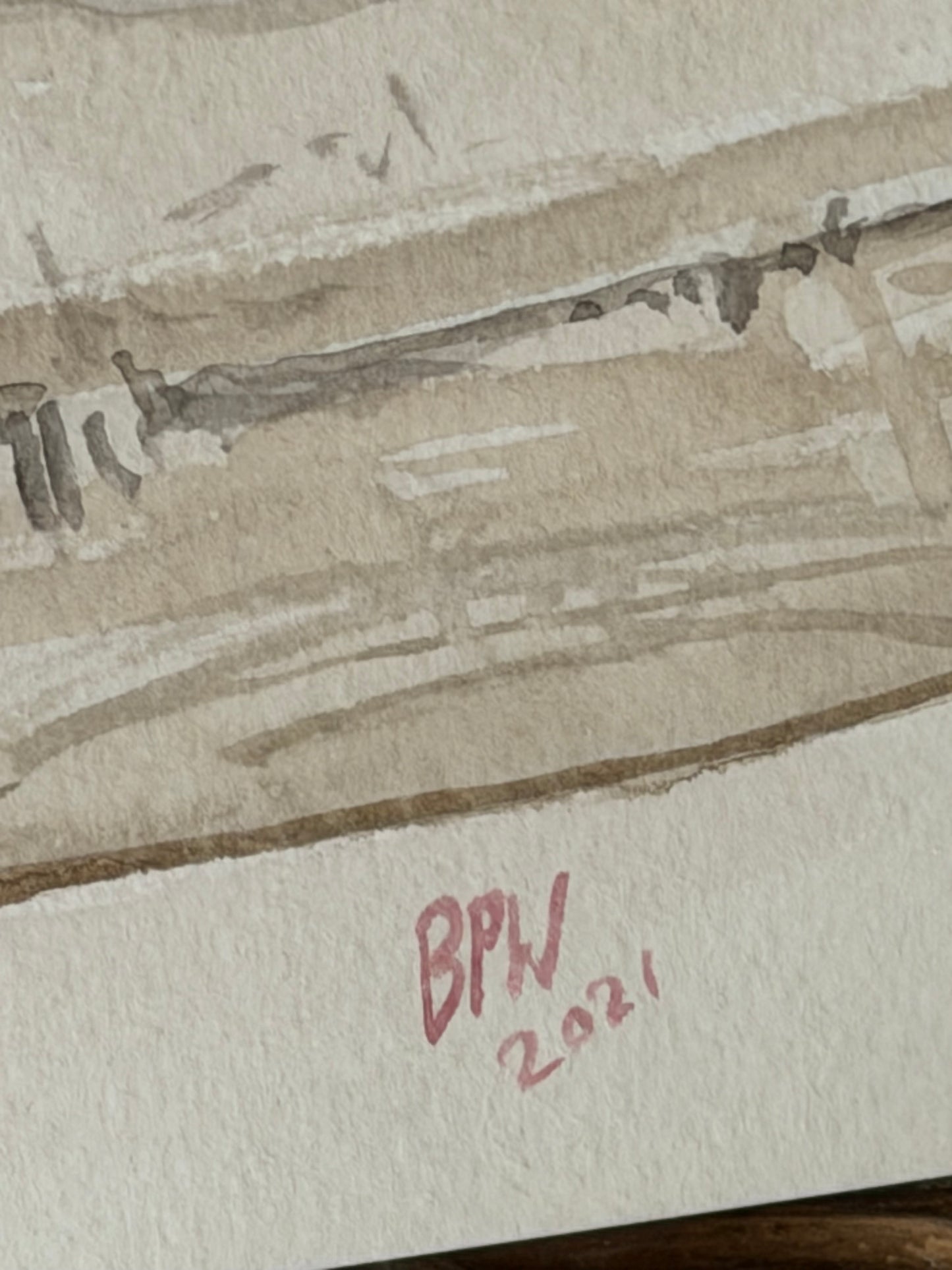 Original Ben Peck Whiston Watercolor Painting Rachel Ashwell Shabby Chic Couture