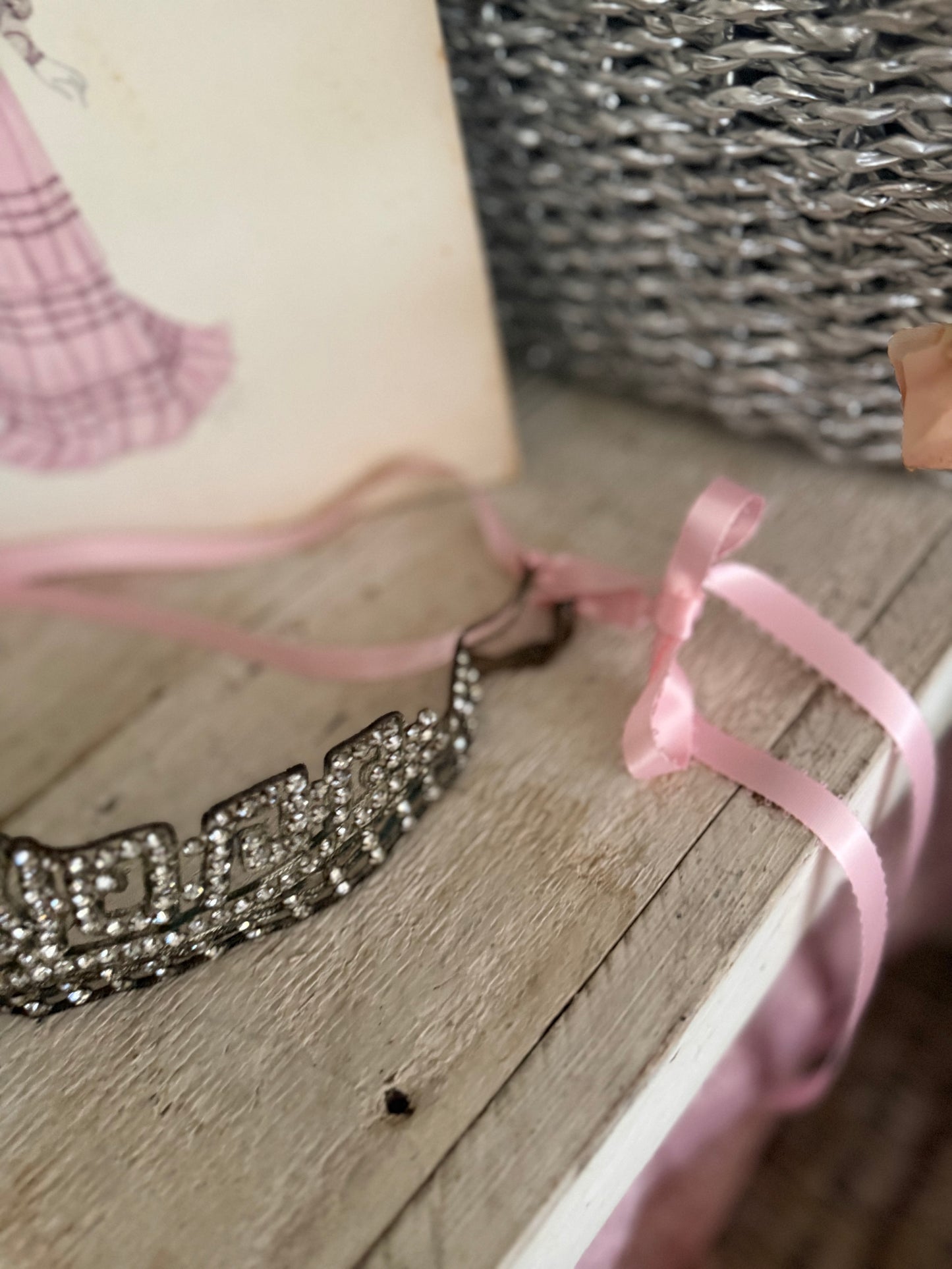 Antique 1920's Flapper Rhinestone Headband Tiara
