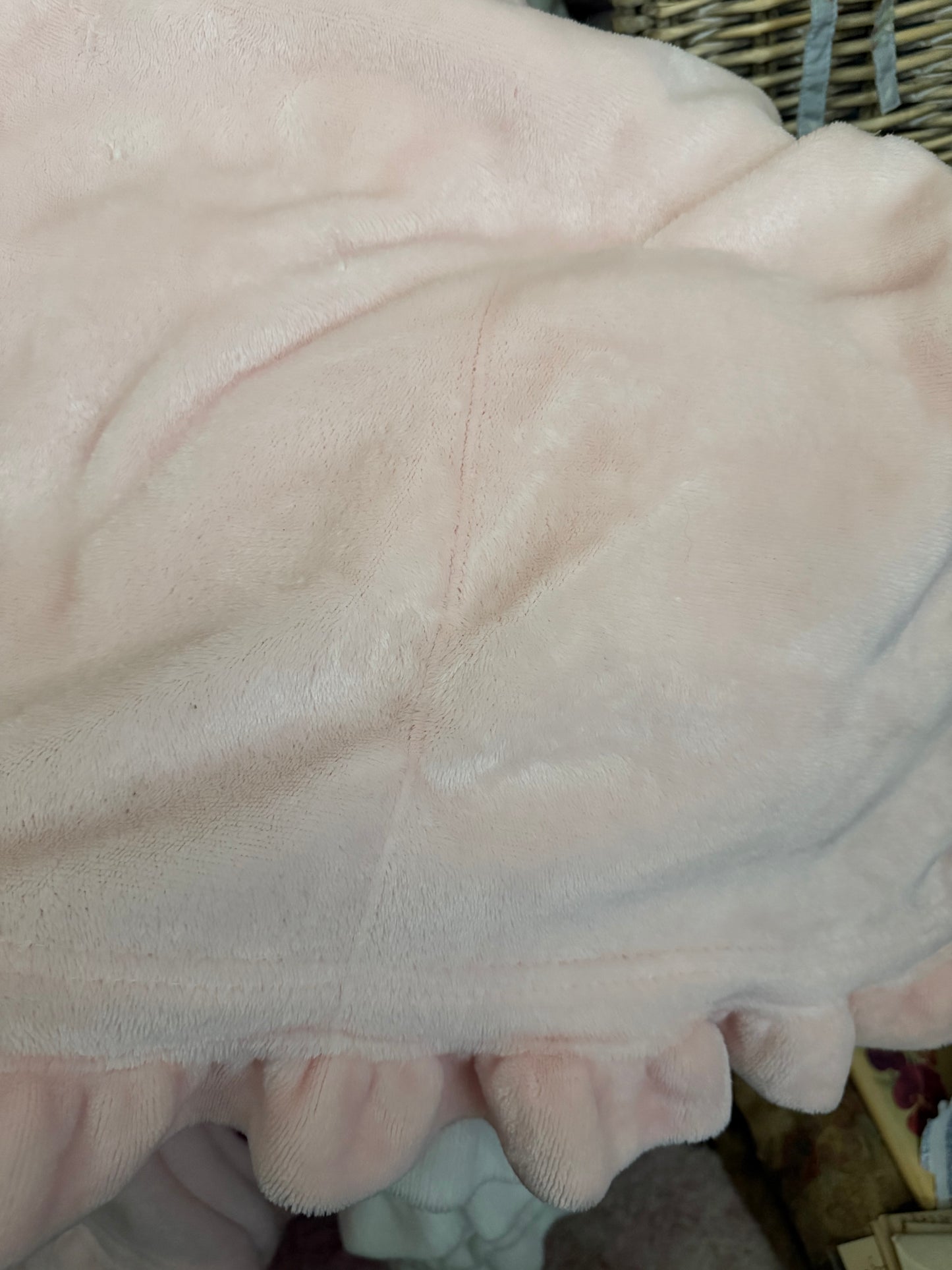 Rachel Ashwell Ruffled Velvet Throw Blanket