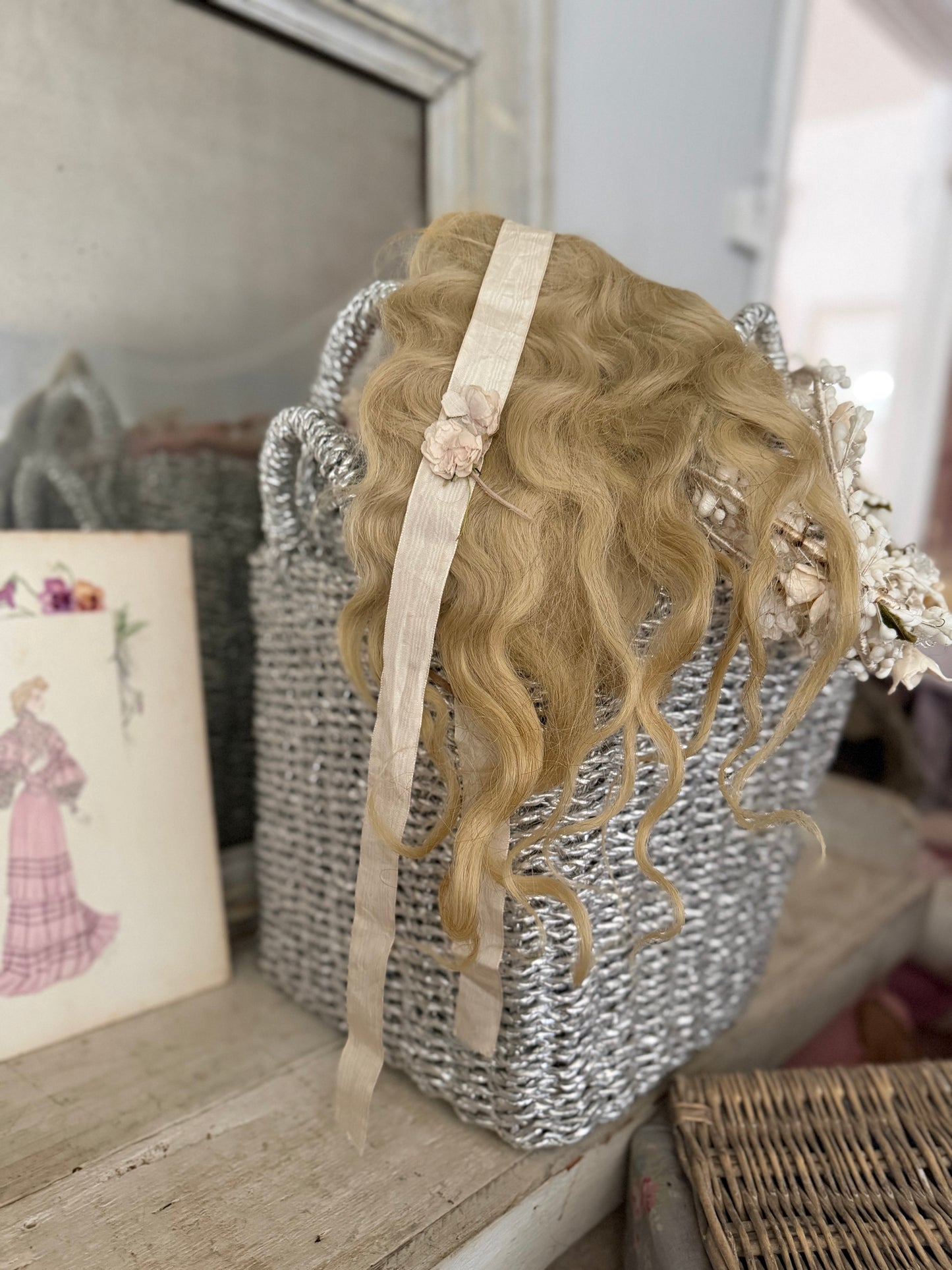 Antique French 1920's Showgirl Wig