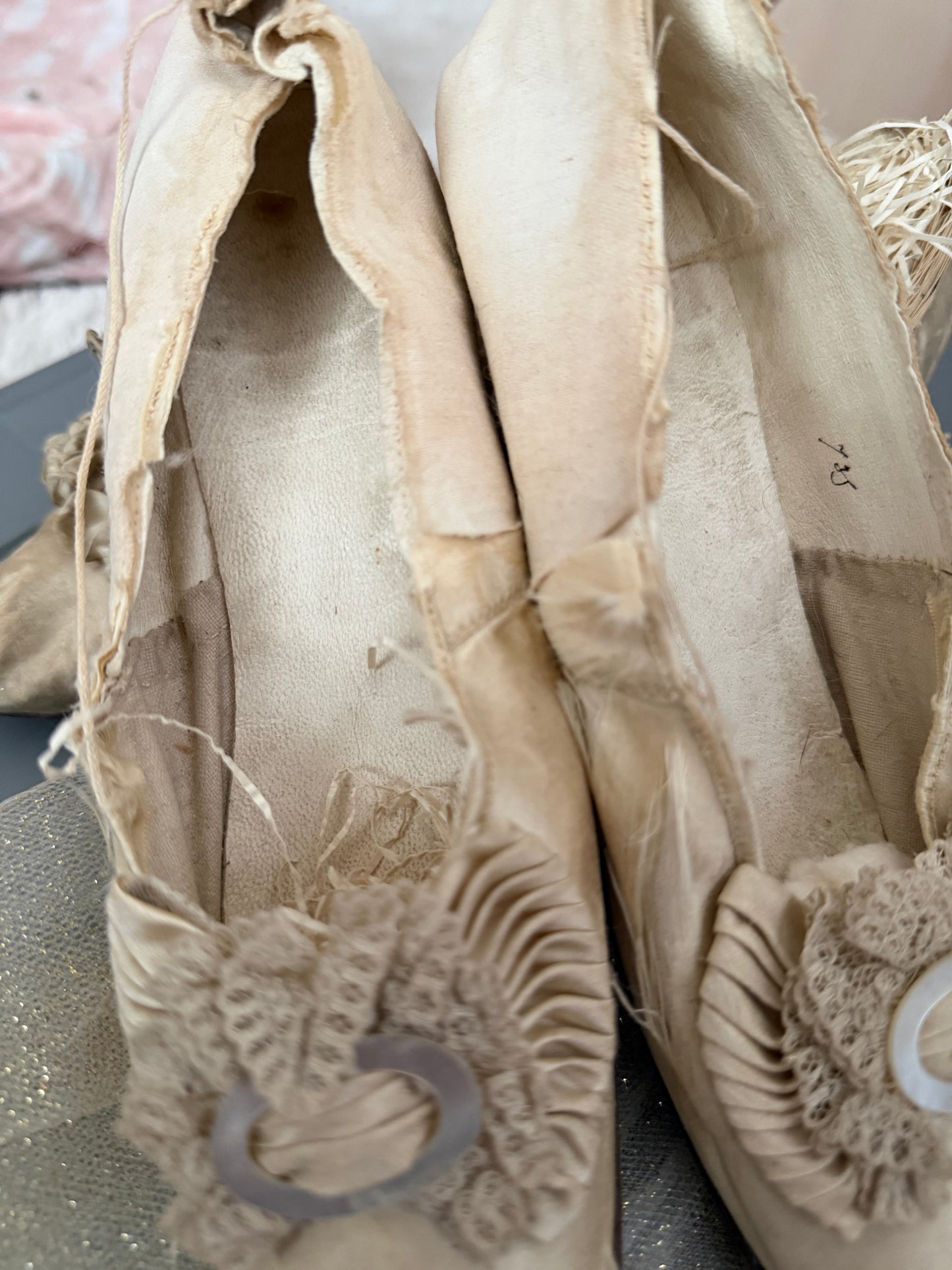 Antique 19th Century Silk Shoes