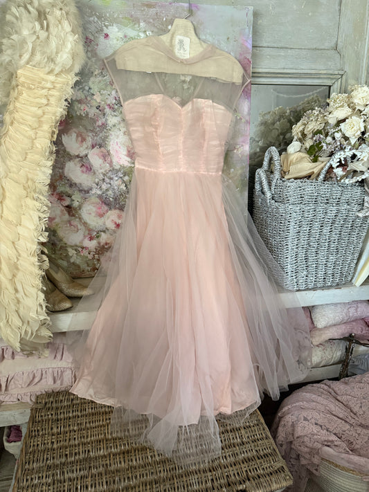 Vintage Pink Prom Dress