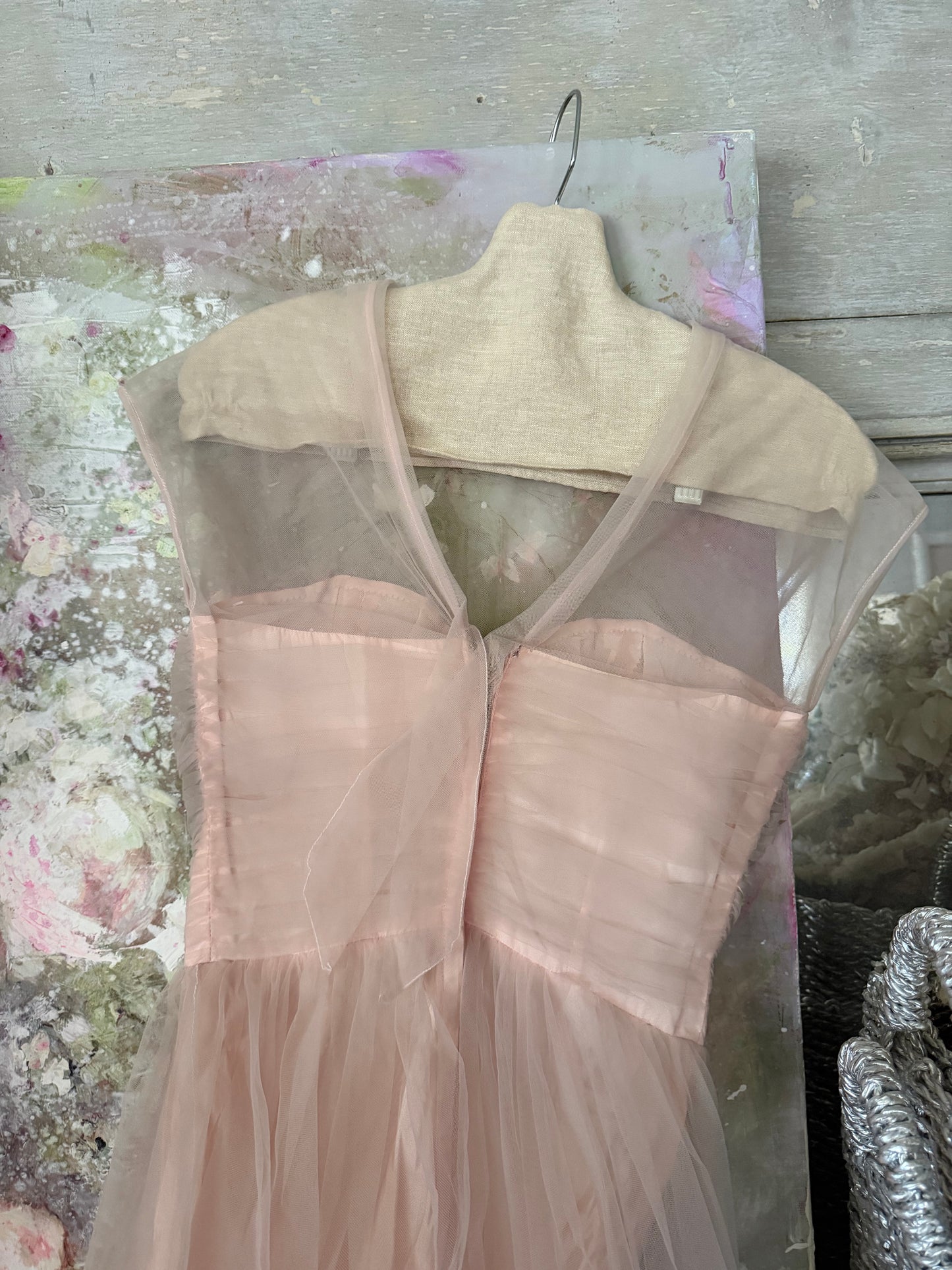 Vintage Pink Prom Dress