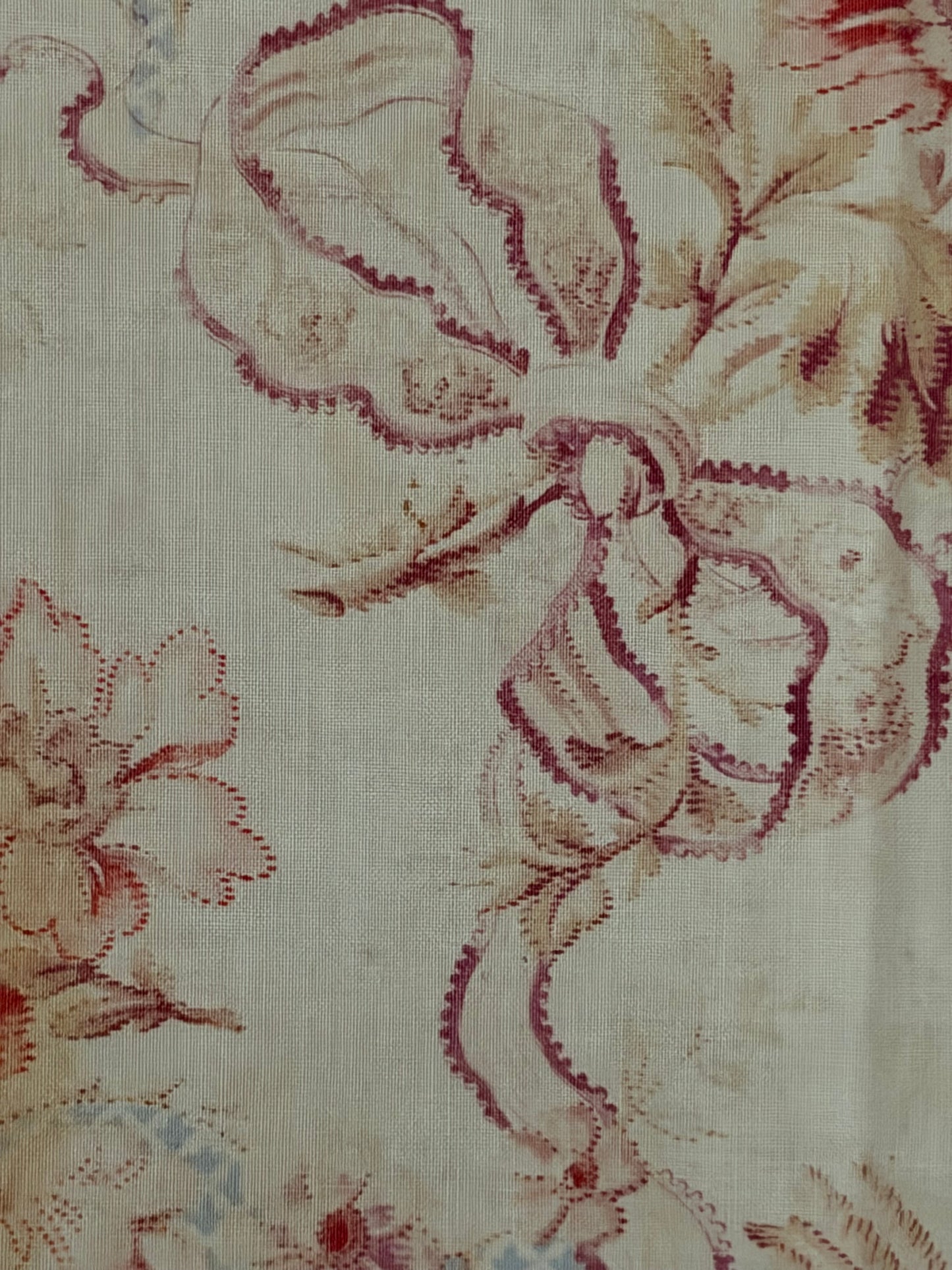 Antique French Fabric Faded Mauve Ribbon Bows