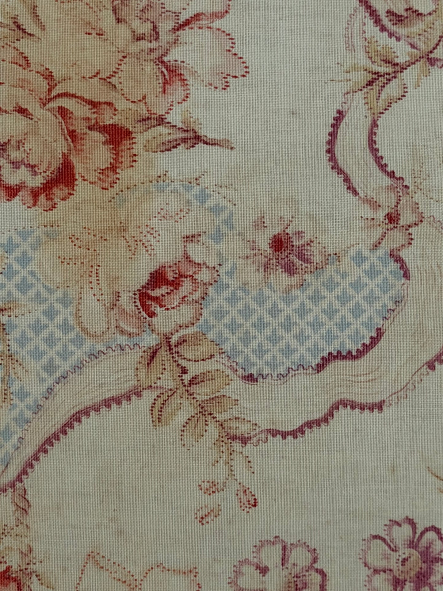 Antique French Fabric Faded Mauve Ribbon Bows