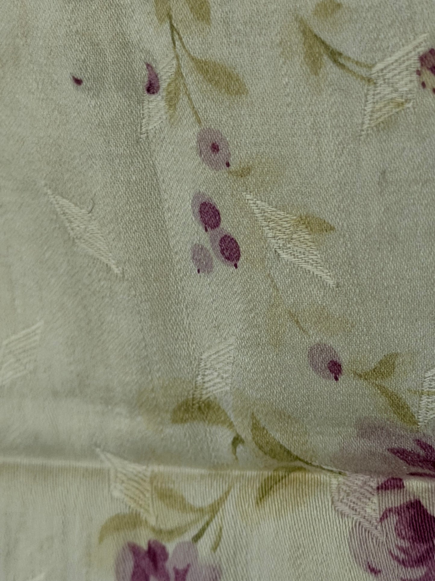 Antique French Fabric Lavender Roses