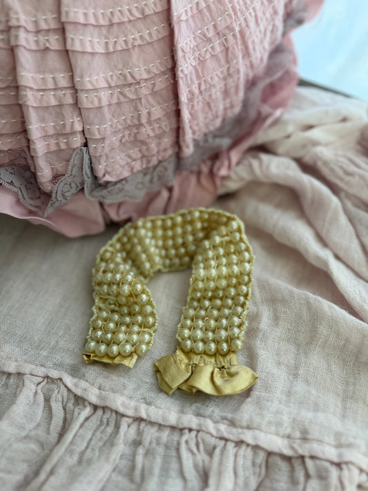 Antique 5 Row Silk Pearl Collar
