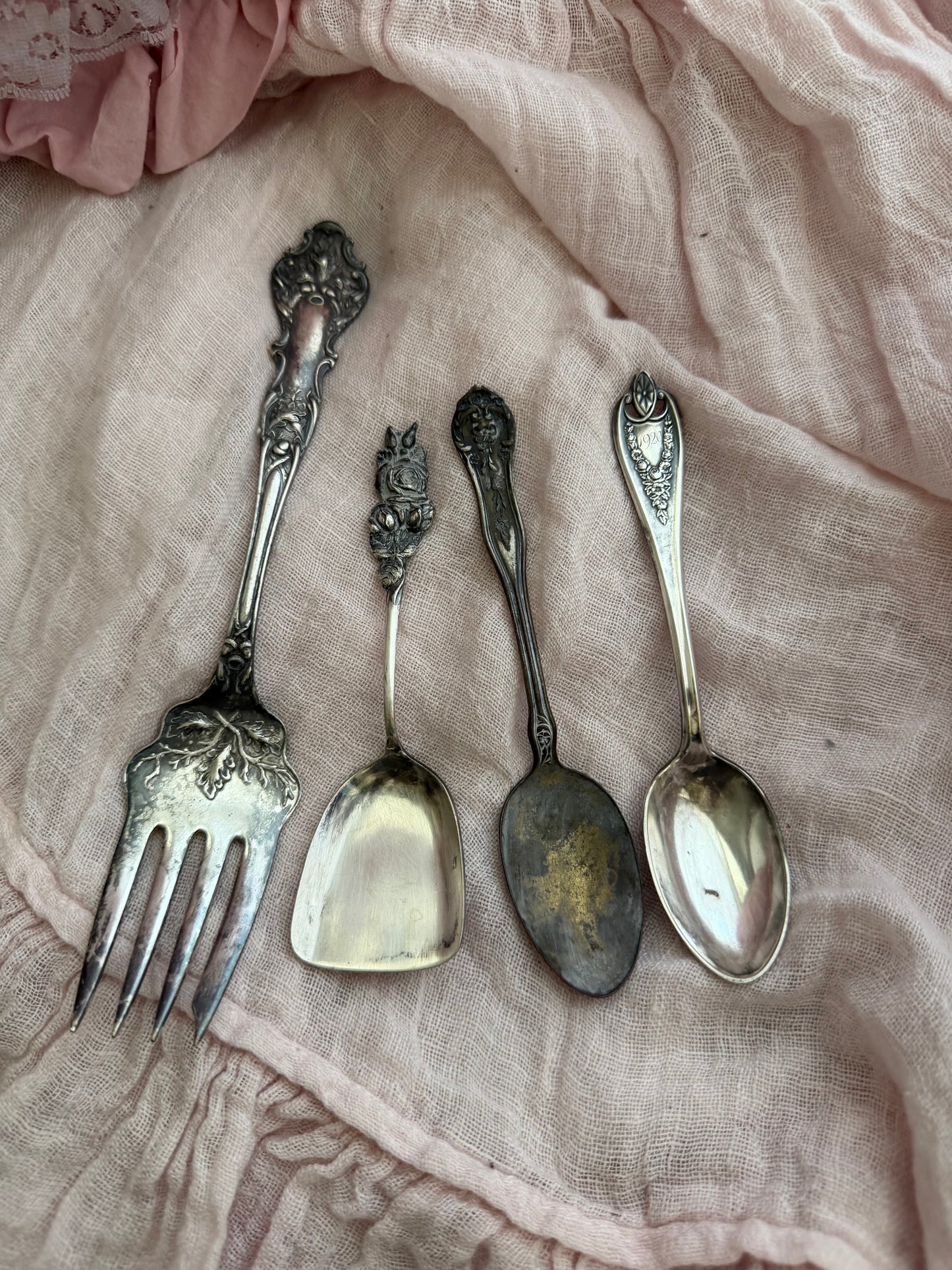 Collection Antique Silver Plated Flatware
