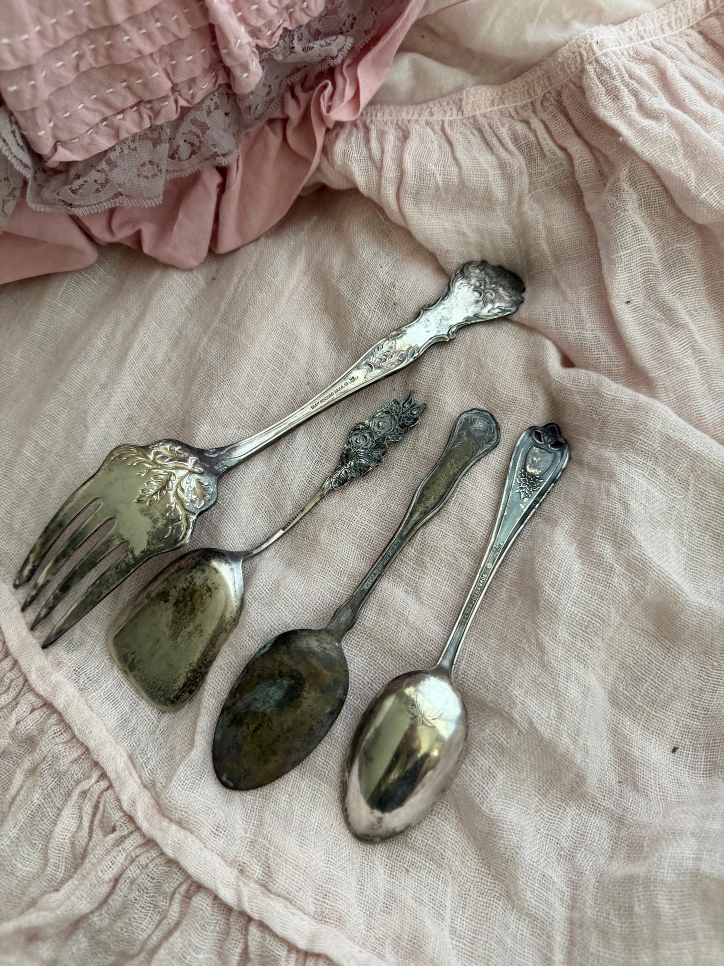 Collection Antique Silver Plated Flatware