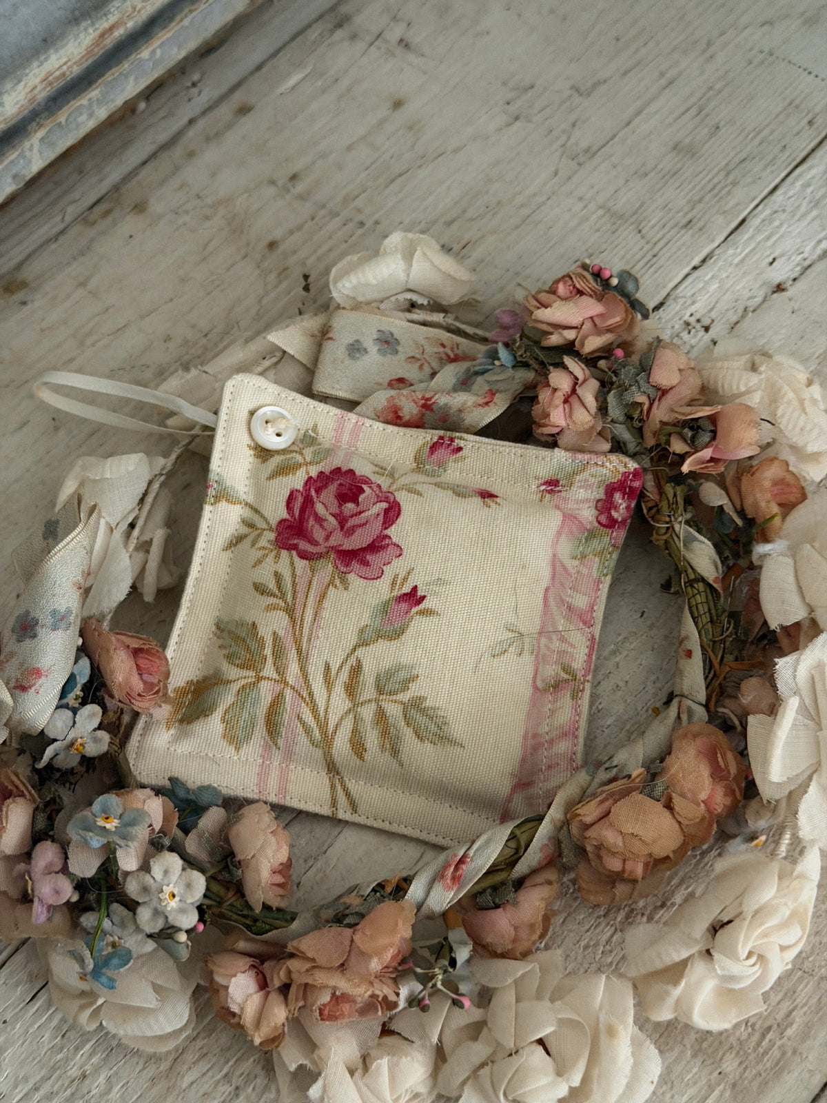 Antique Pink French Fabric Lavender Sachet