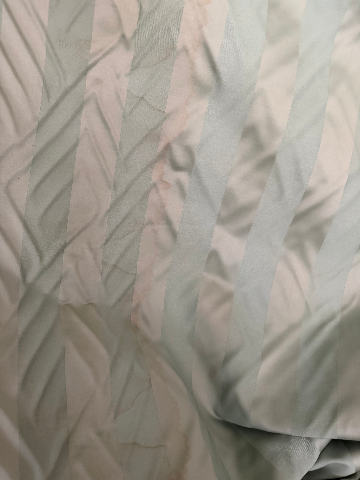 Vintage Stripe Green Silk Upholstery Fabric Yardage