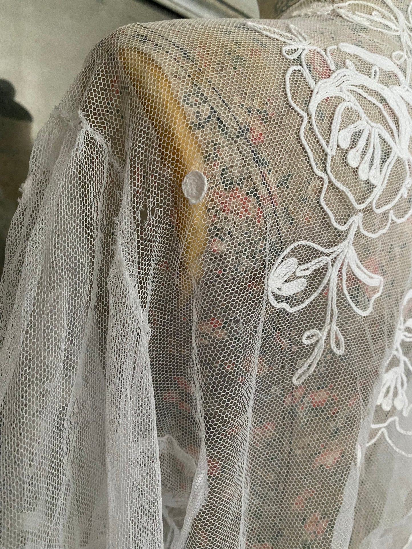 Antique Embroidered Lace Blouse