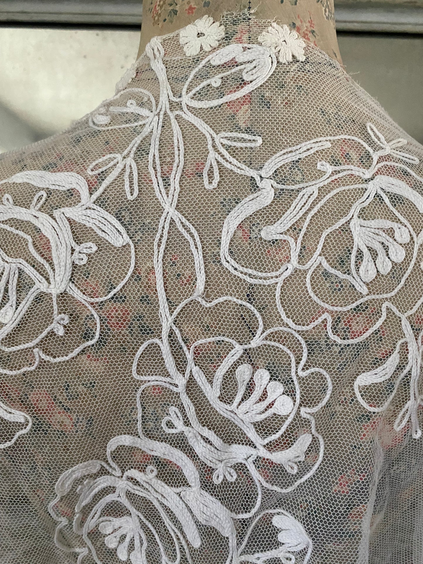 Antique Embroidered Lace Blouse