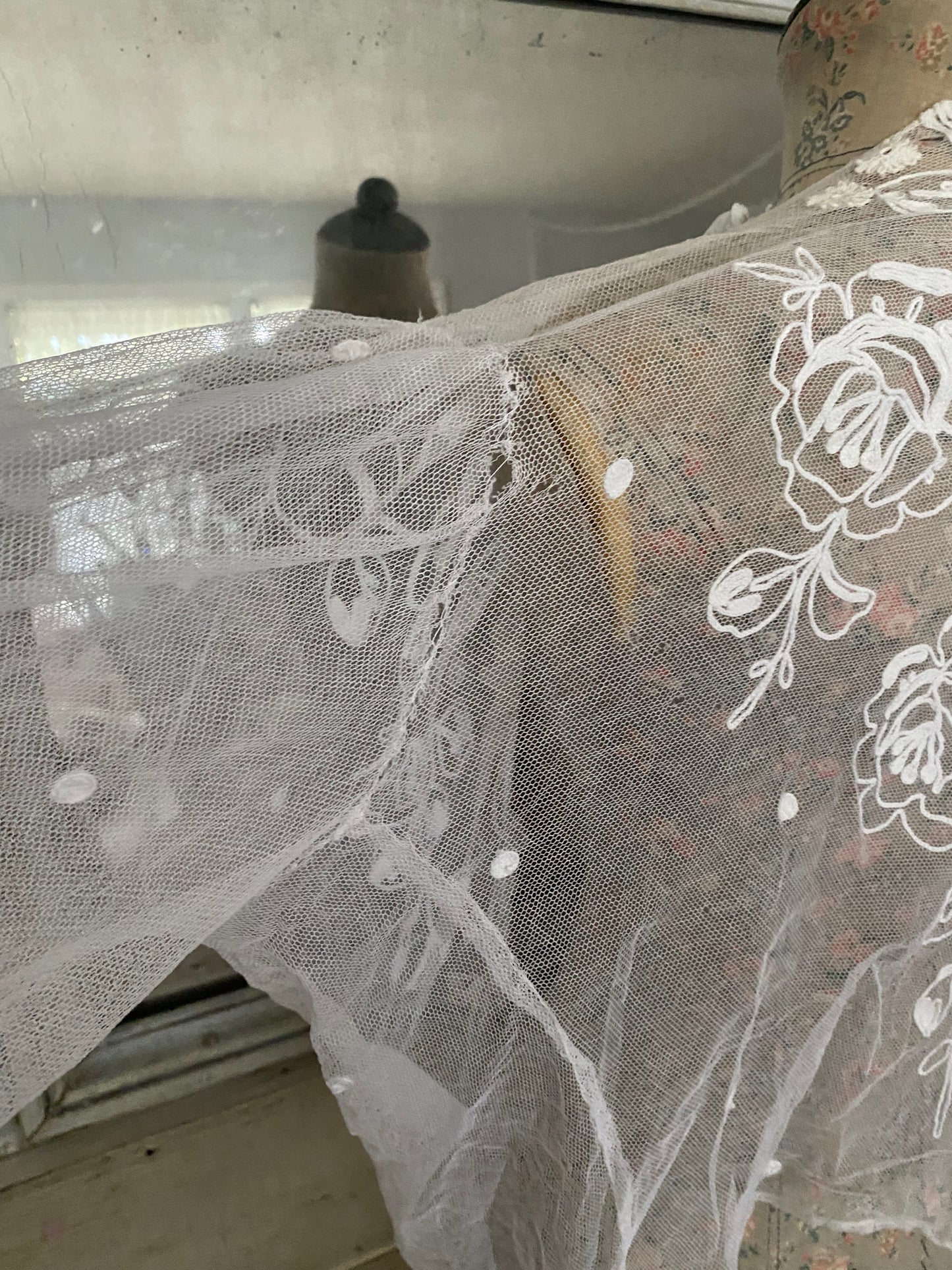 Antique Embroidered Lace Blouse