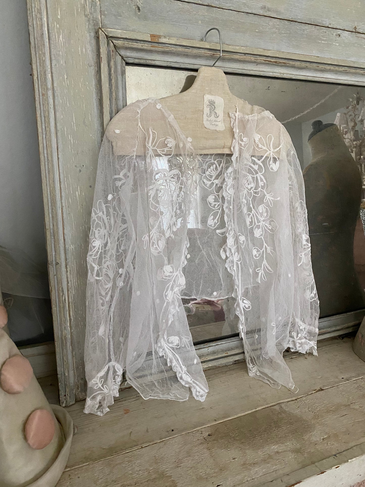 Antique Embroidered Lace Blouse