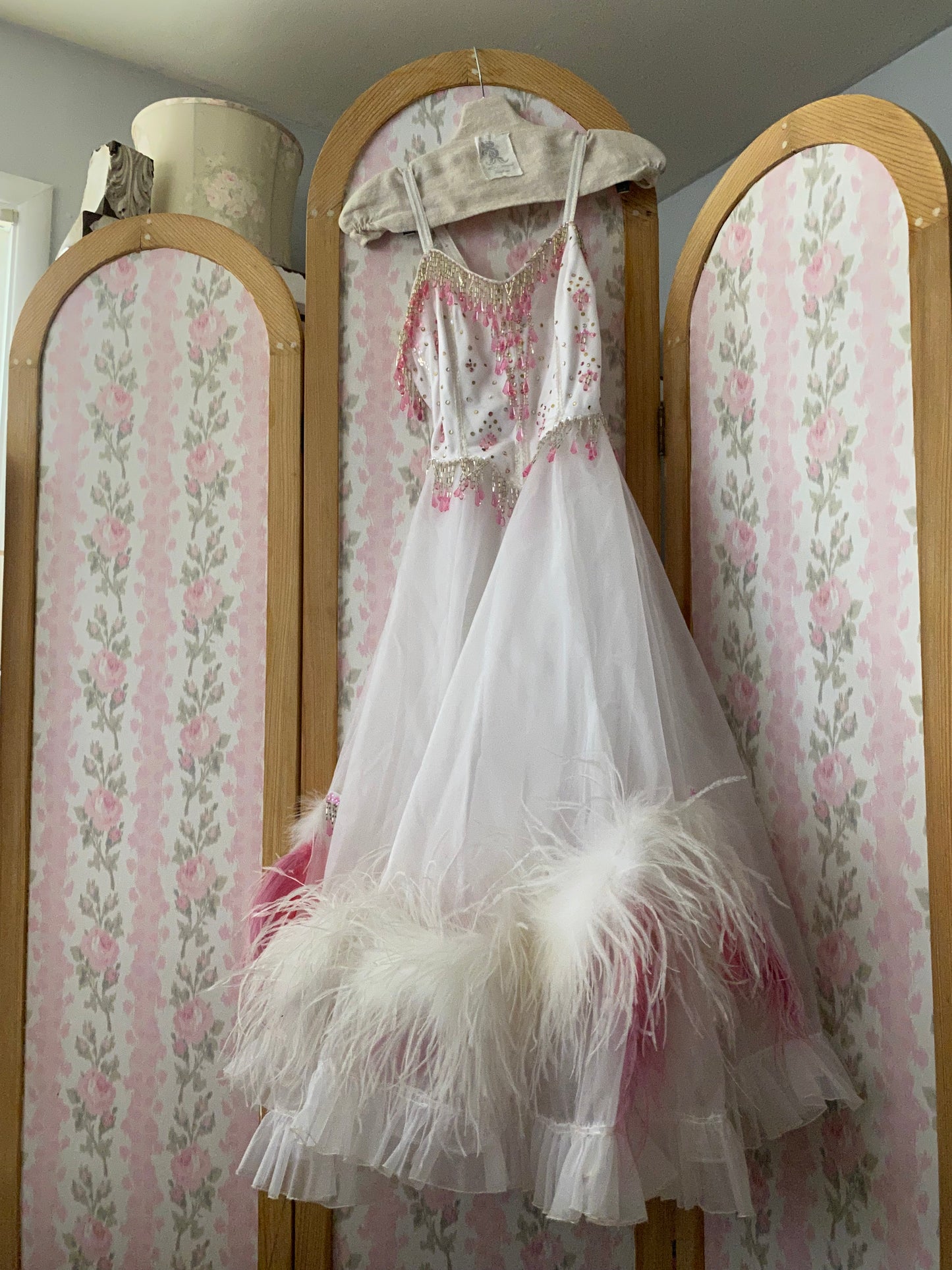 Vintage Pink Feather Tutu