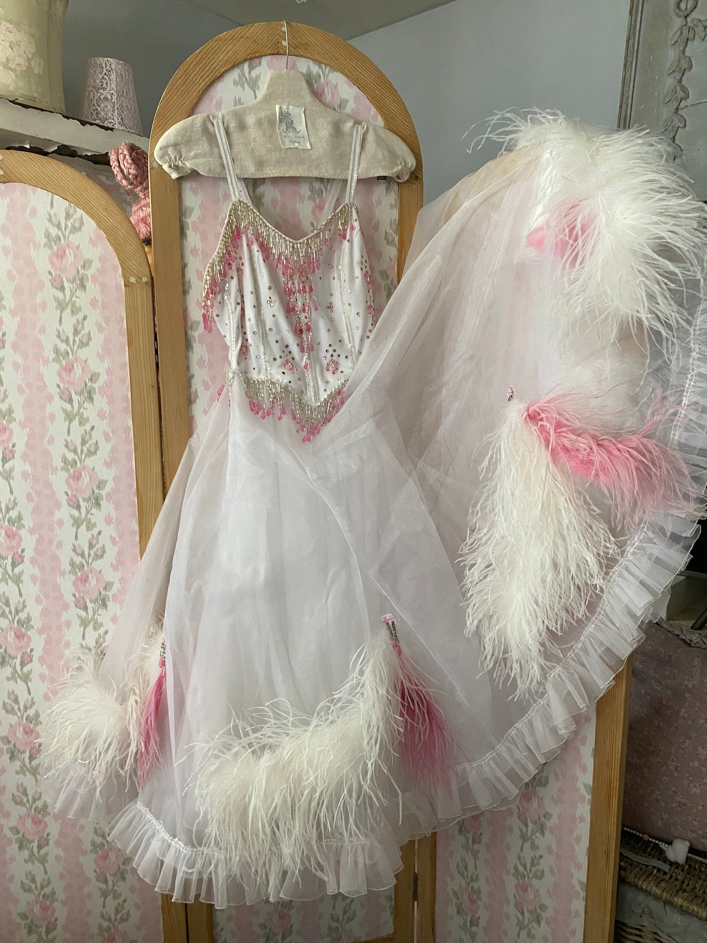 Vintage Pink Feather Tutu