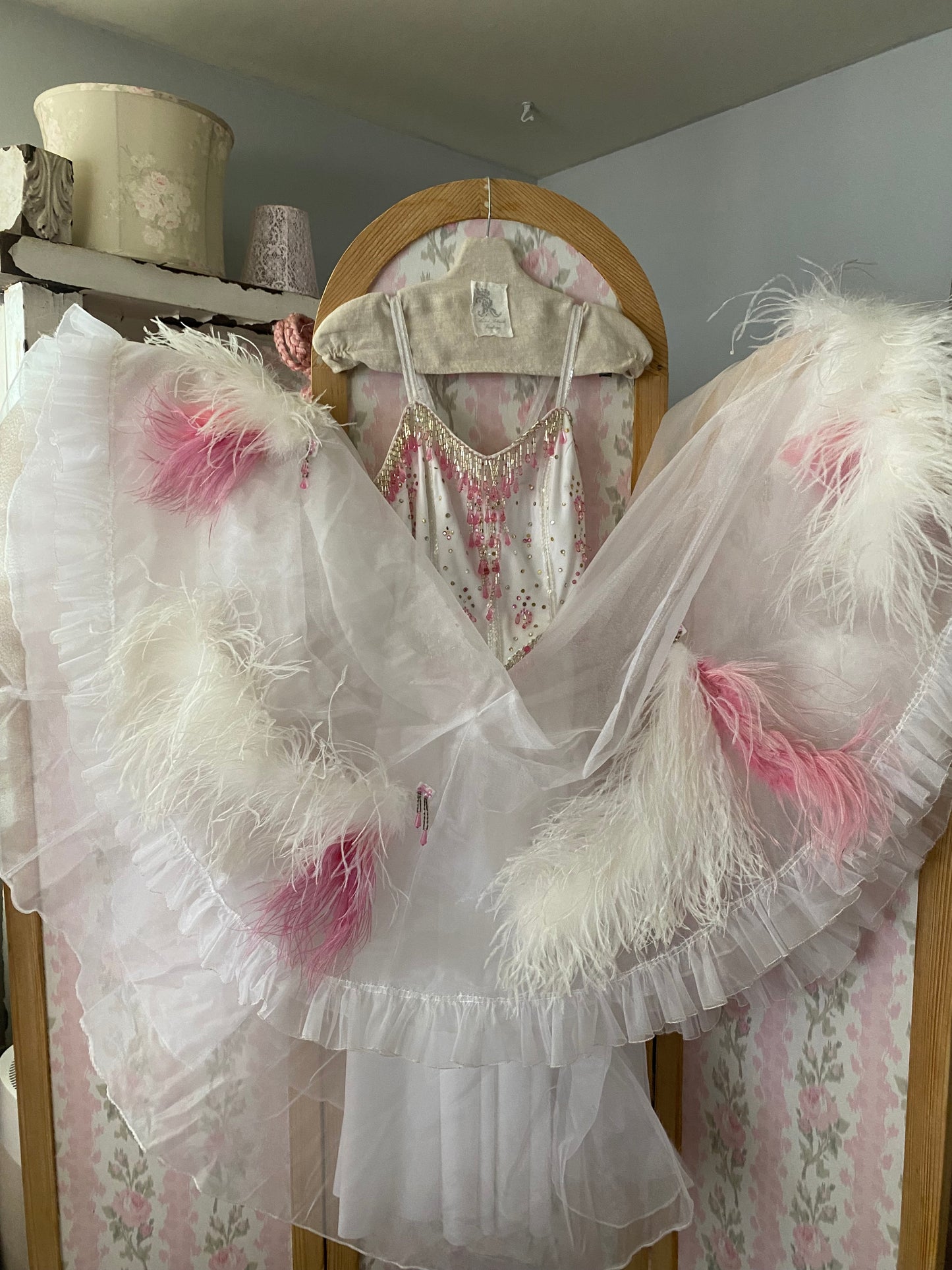 Vintage Pink Feather Tutu