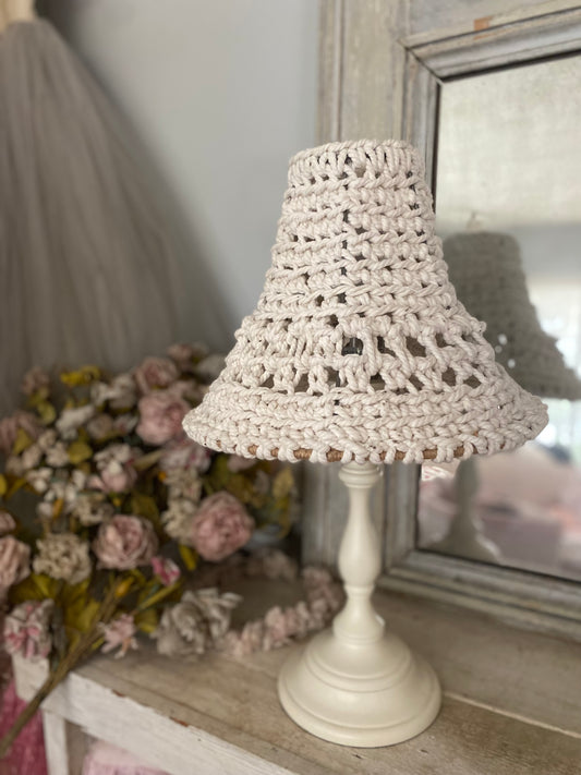 Vintage White Rope Lampshade