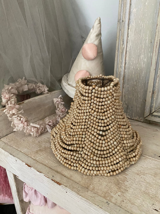 Vintage Beaded Pearlescent  Pearl Lampshade
