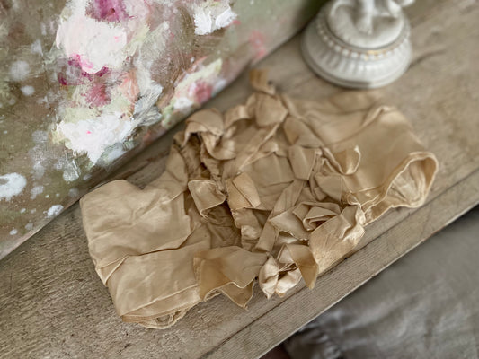 Antique Waist Corset Silk Ribbons Bows