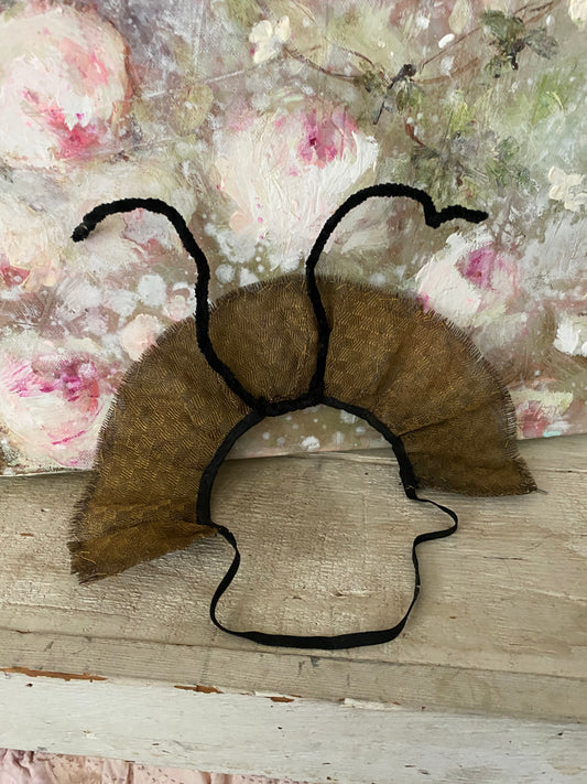 Antique Gold Mesh Lame Theater Headdress