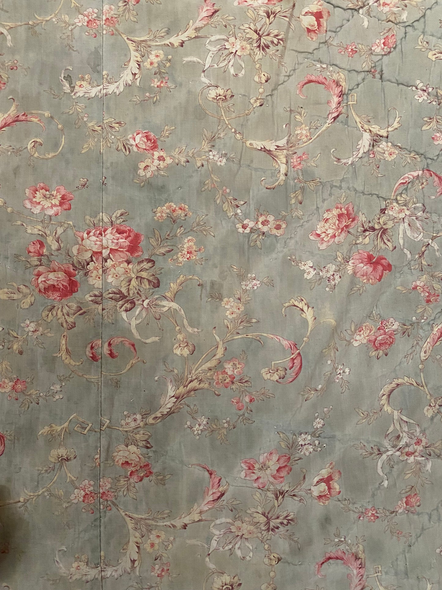 Antique French Boutis Quilt Fabric