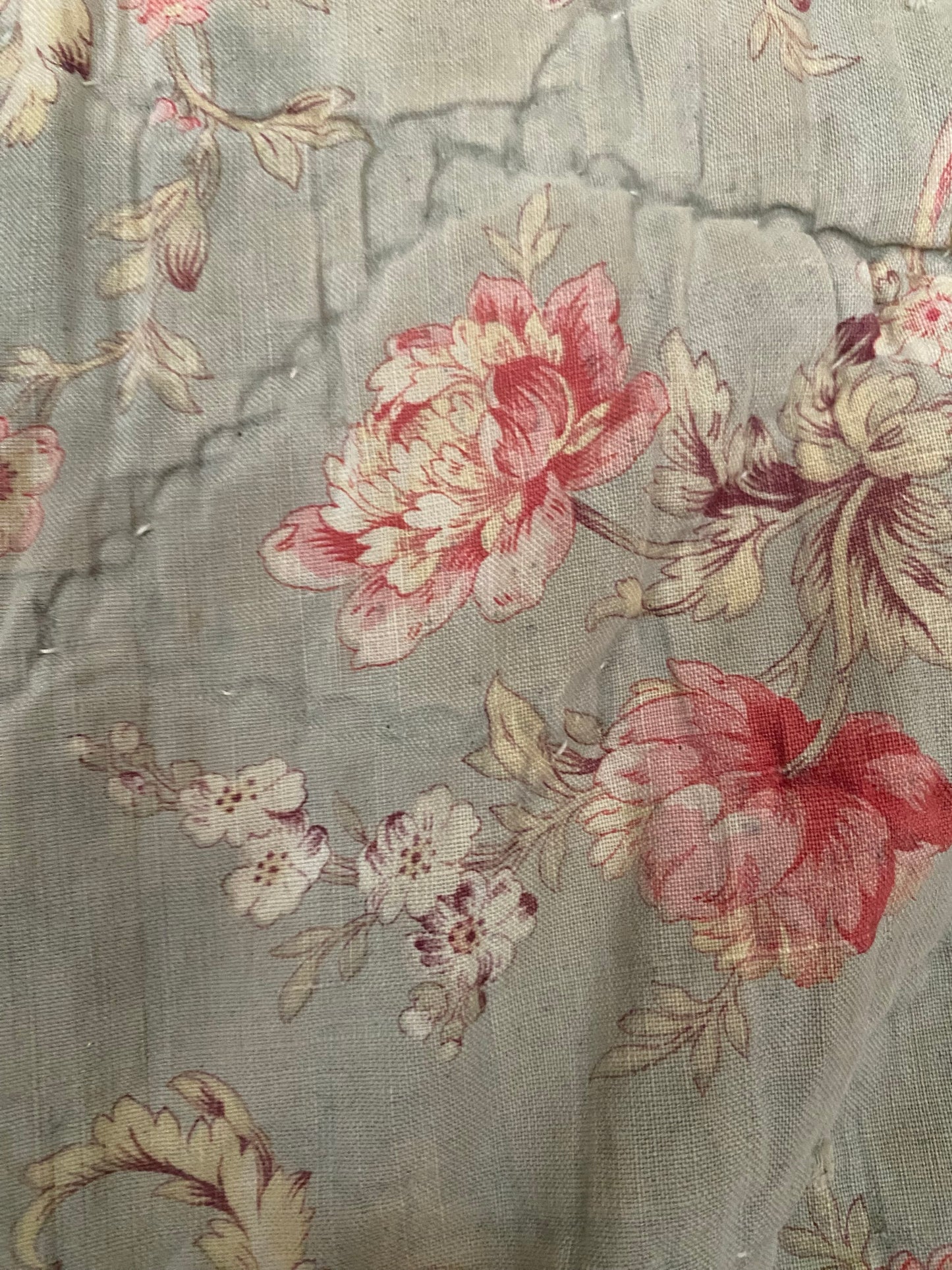 Antique French Boutis Quilt Fabric