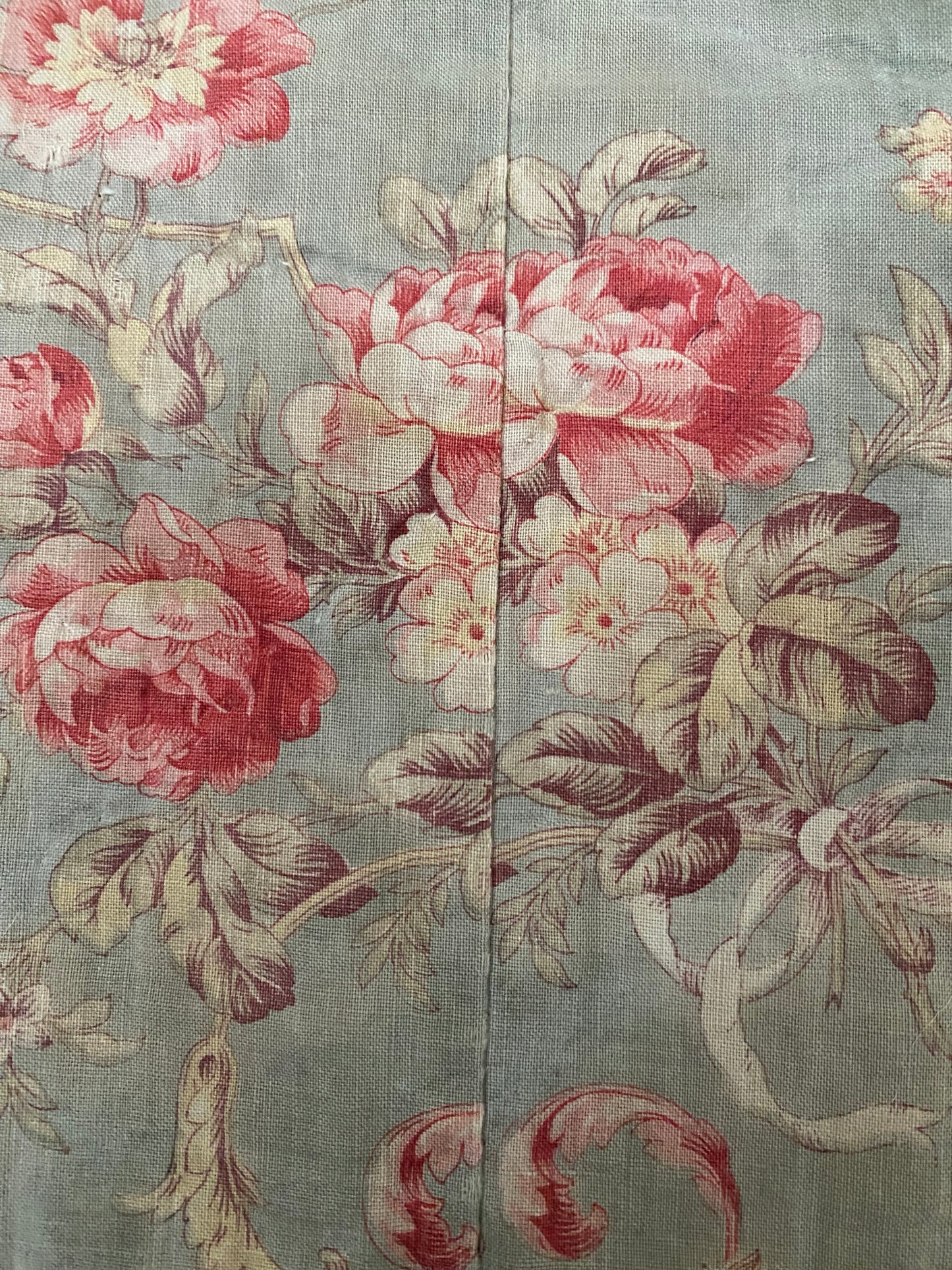 Antique French Boutis Quilt Fabric