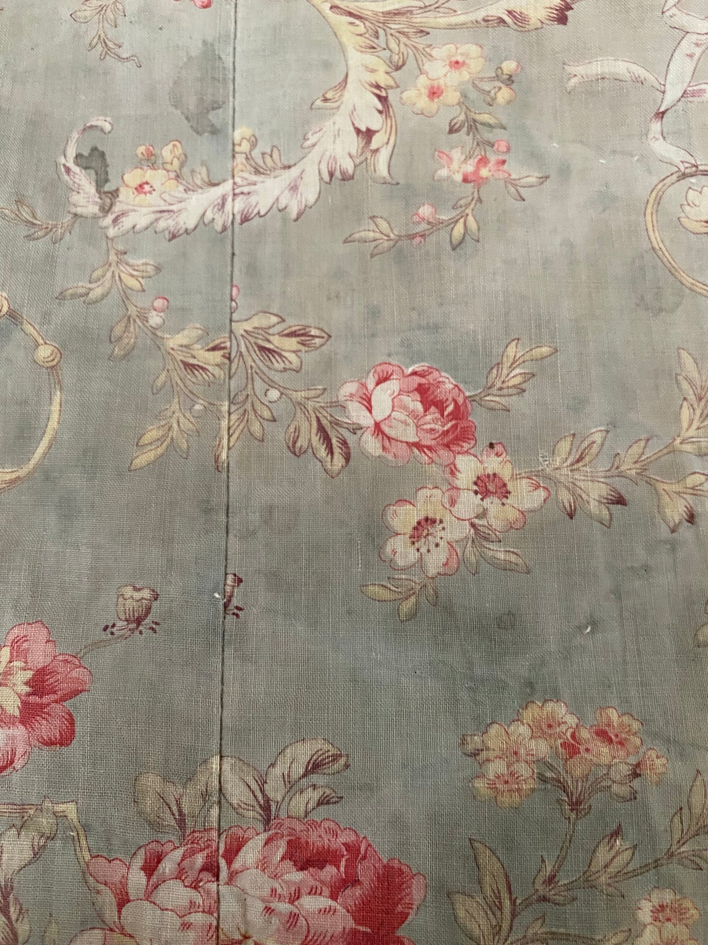 Antique French Boutis Quilt Fabric