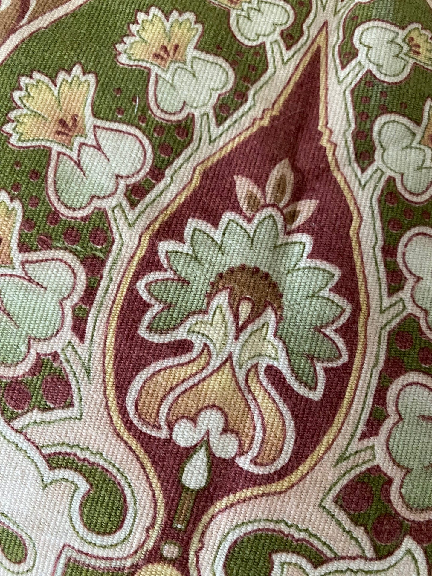 Antique French Fabric Panel Art Nouveau Cretonne