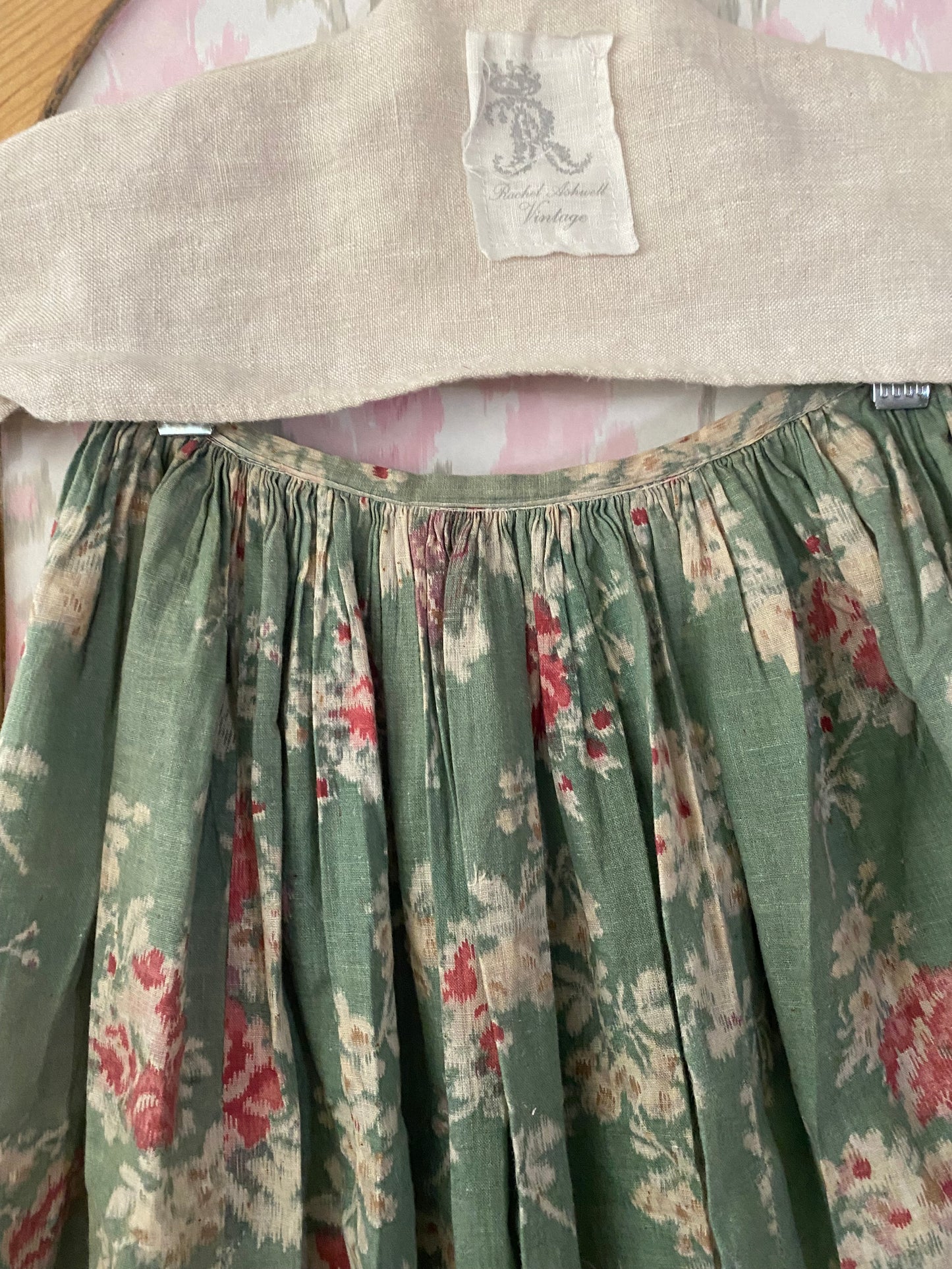 Antique Skirt With Crepe Paper Trim